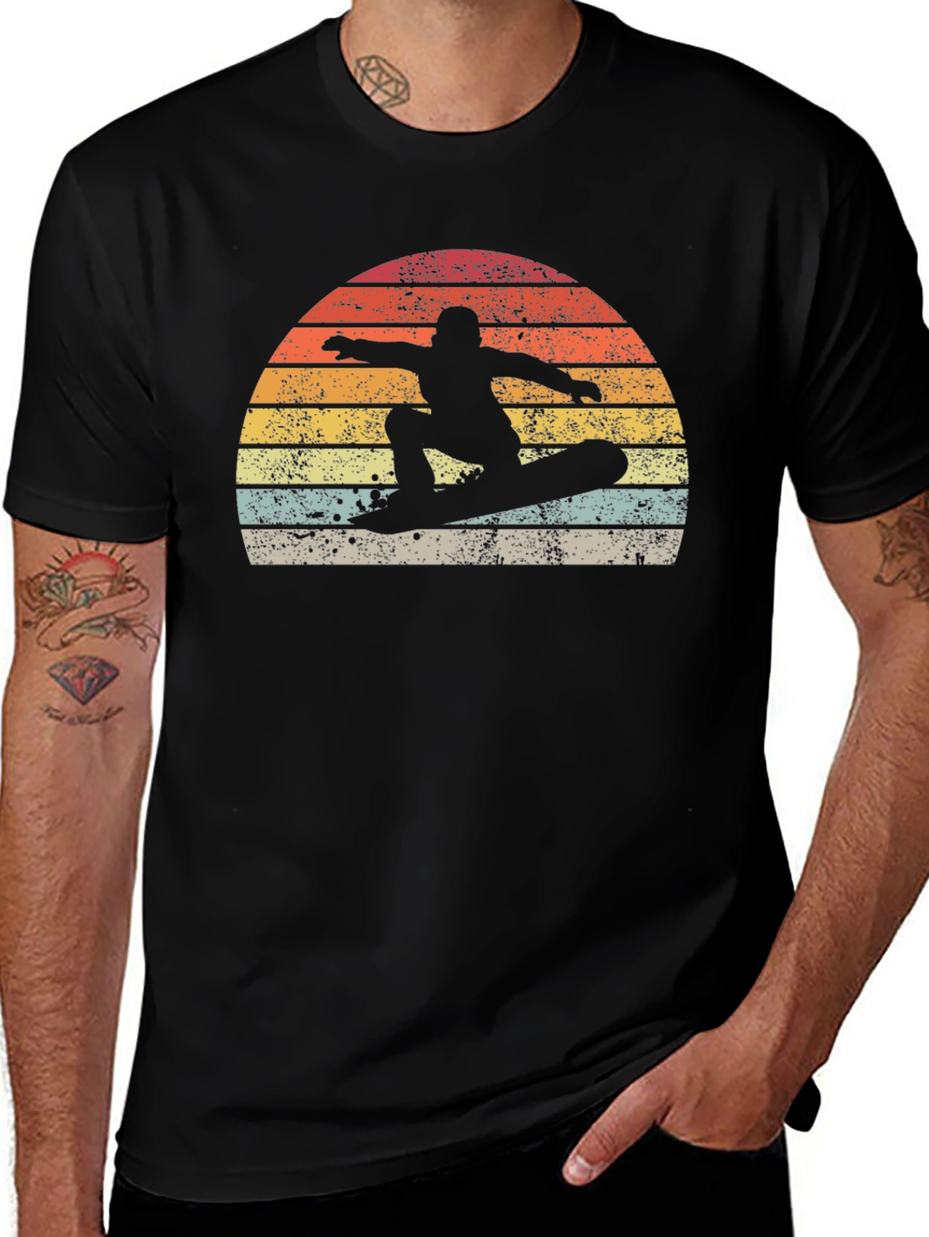 Variant 9 of Vintage Snowboarder T-Shirt Retro Style