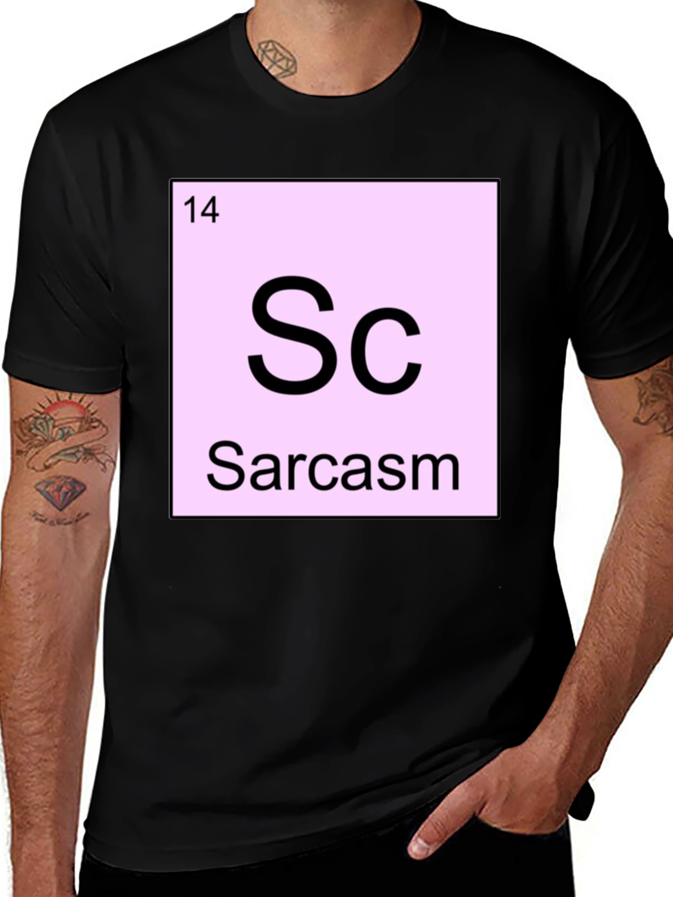 Variant 13 of Sarcasm Periodic Table Graphic Tee - Funny Humor Shirt