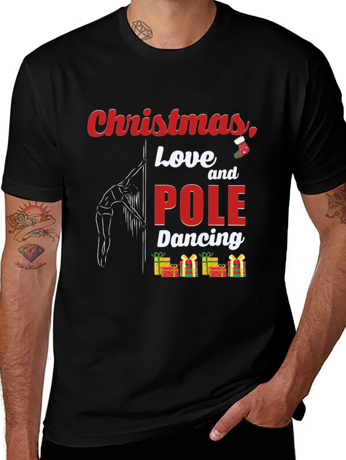 Christmas Pole Dancing Graphic Tee