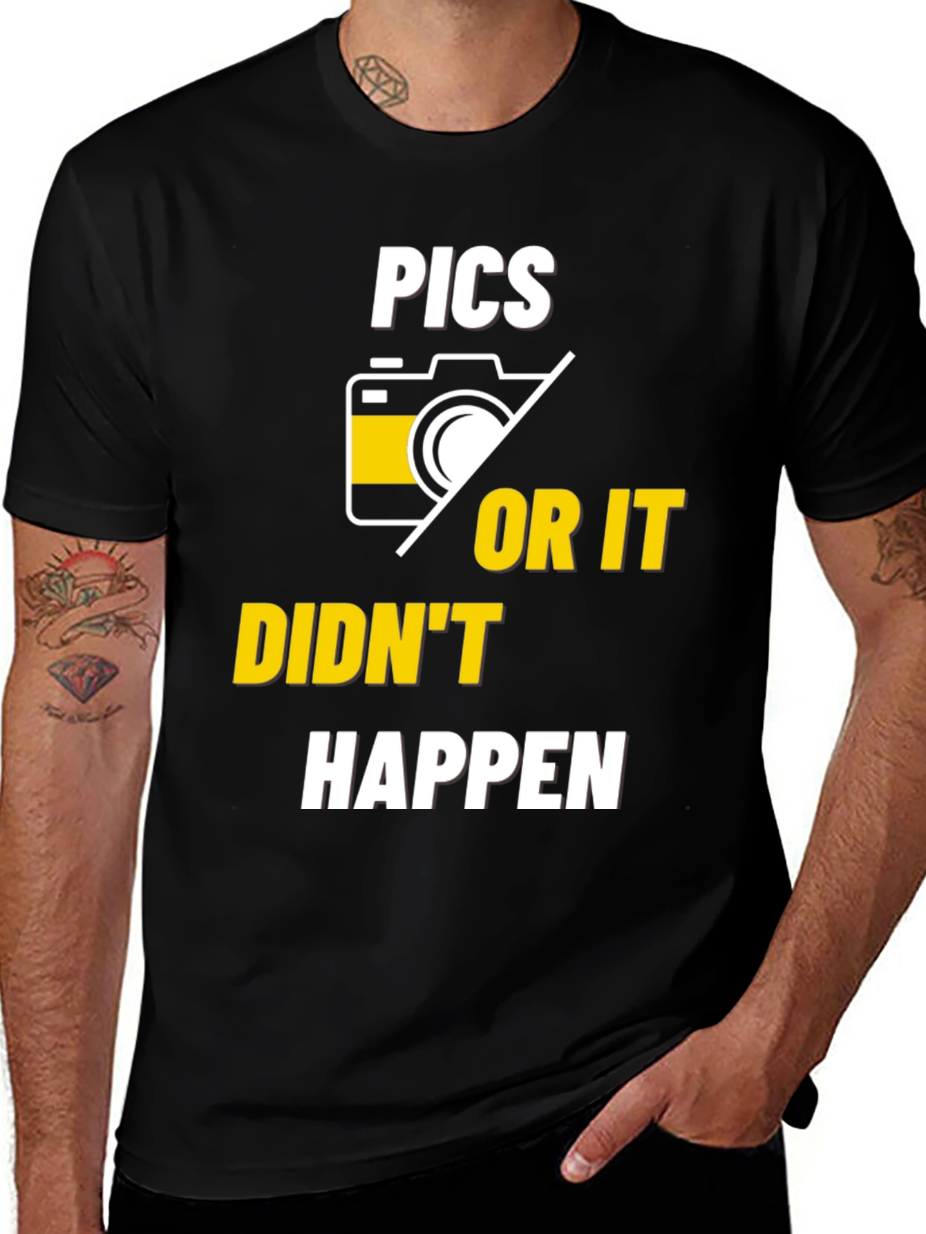 Variant 14 of Pics Or It Didn't Happen Graphic Tee - Camera T-Shirt
