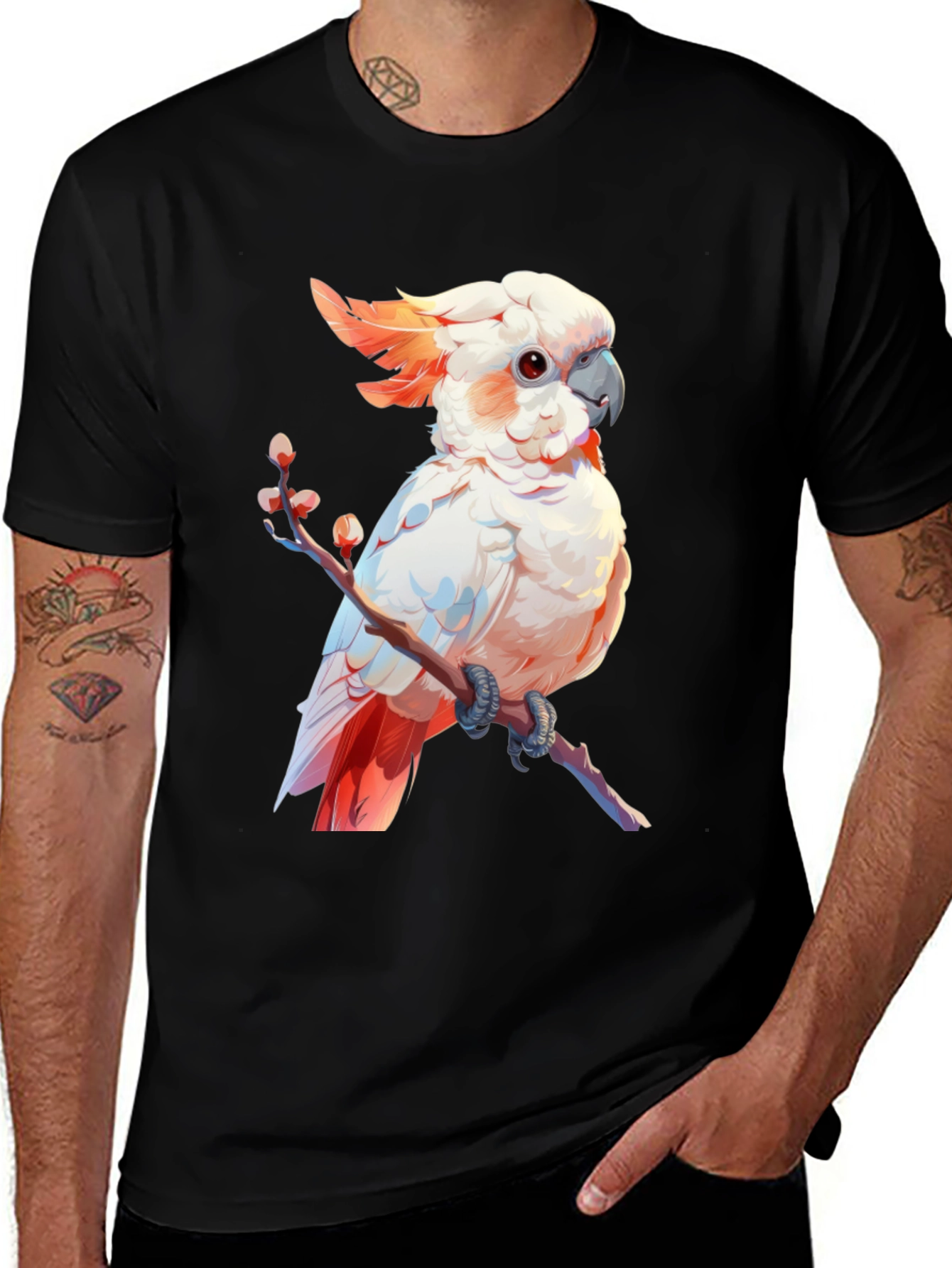 Variant 16 of Cockatoo Graphic Tee - Trendy Bird Lover Shirt
