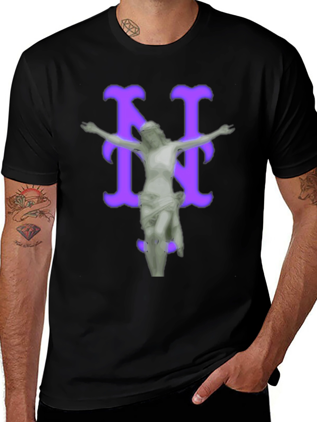 Variant 25 of Artistic Graphic Tee - Statue Design