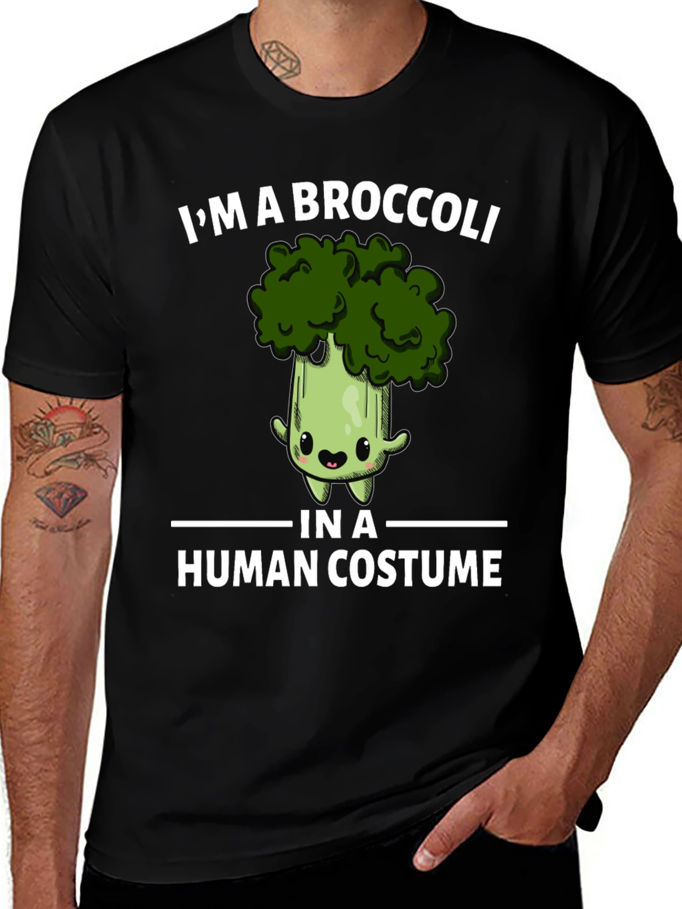 Broccoli in Human Costume Graphic Tee