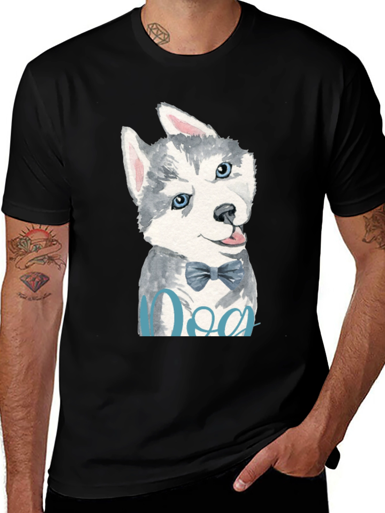 Variant 10 of Cute Husky Dog T-Shirt