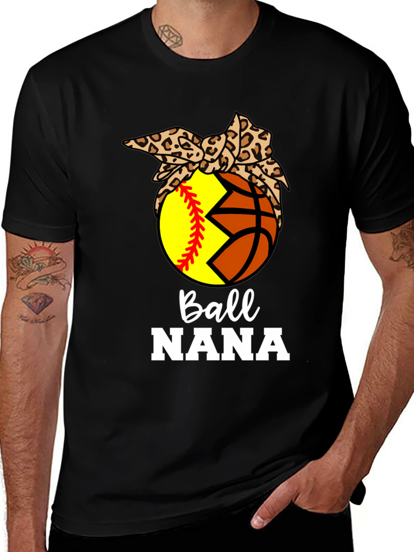 Variant 15 of Ball Nana T-Shirt: Softball & Basketball Bandana Tee