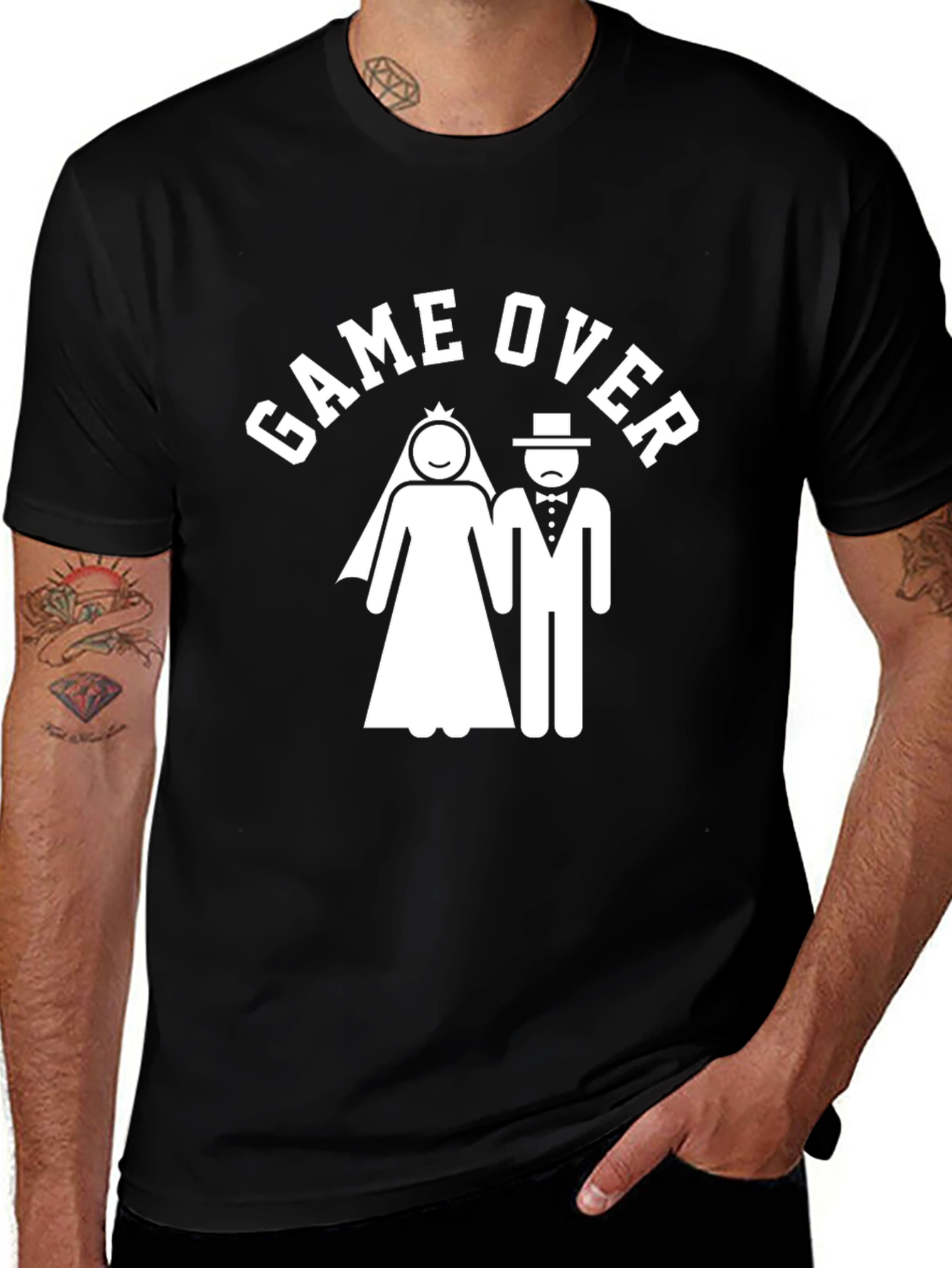 Variant 24 of Game Over Wedding T-Shirt