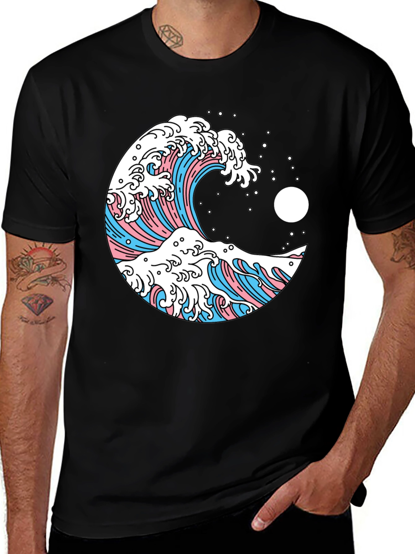 Variant 13 of Transgender Pride Wave T-Shirt - Great Wave
