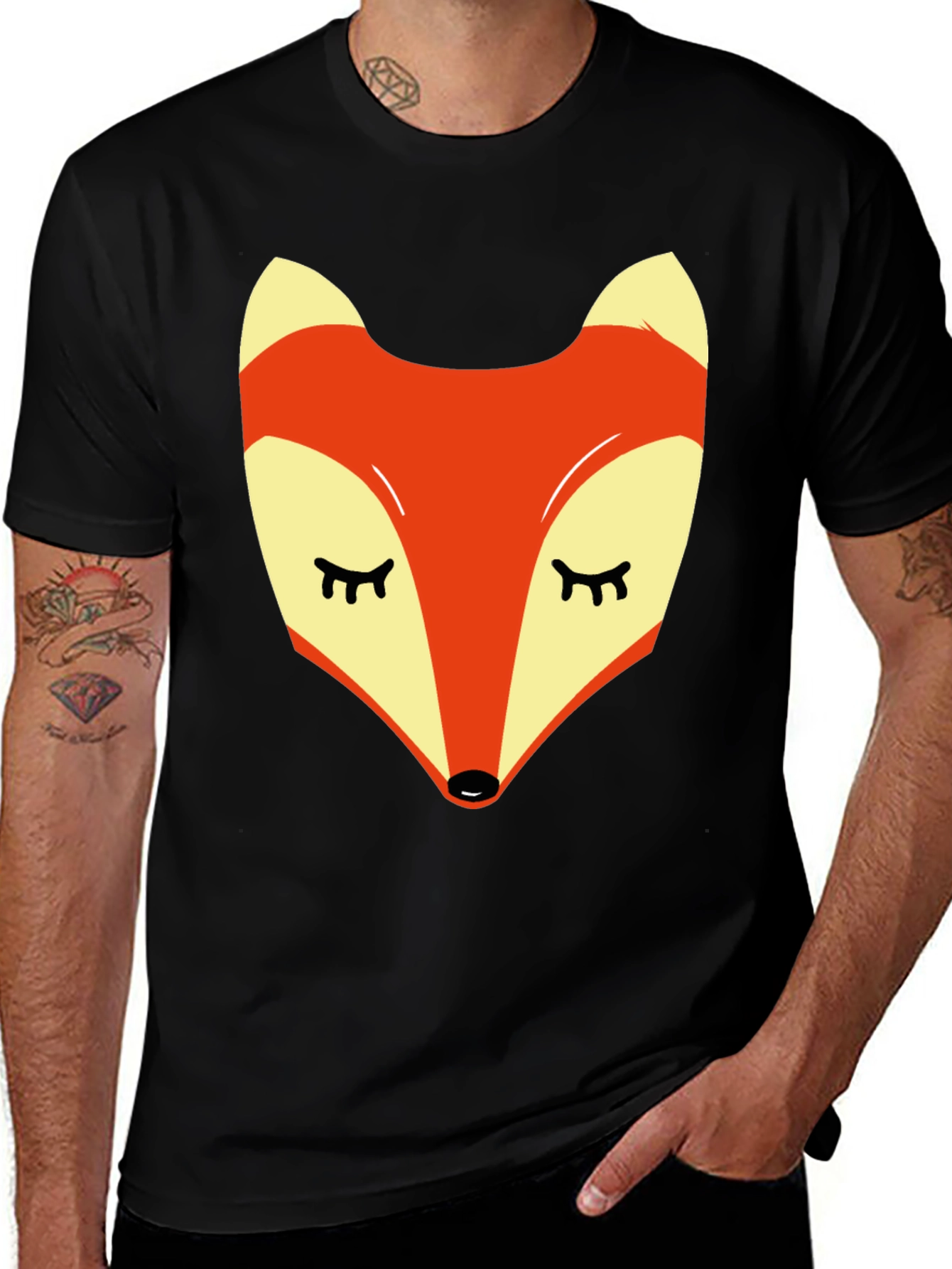 Variant 17 of Fox Graphic Tee - Men's Black Short Sleeve T-Shirt