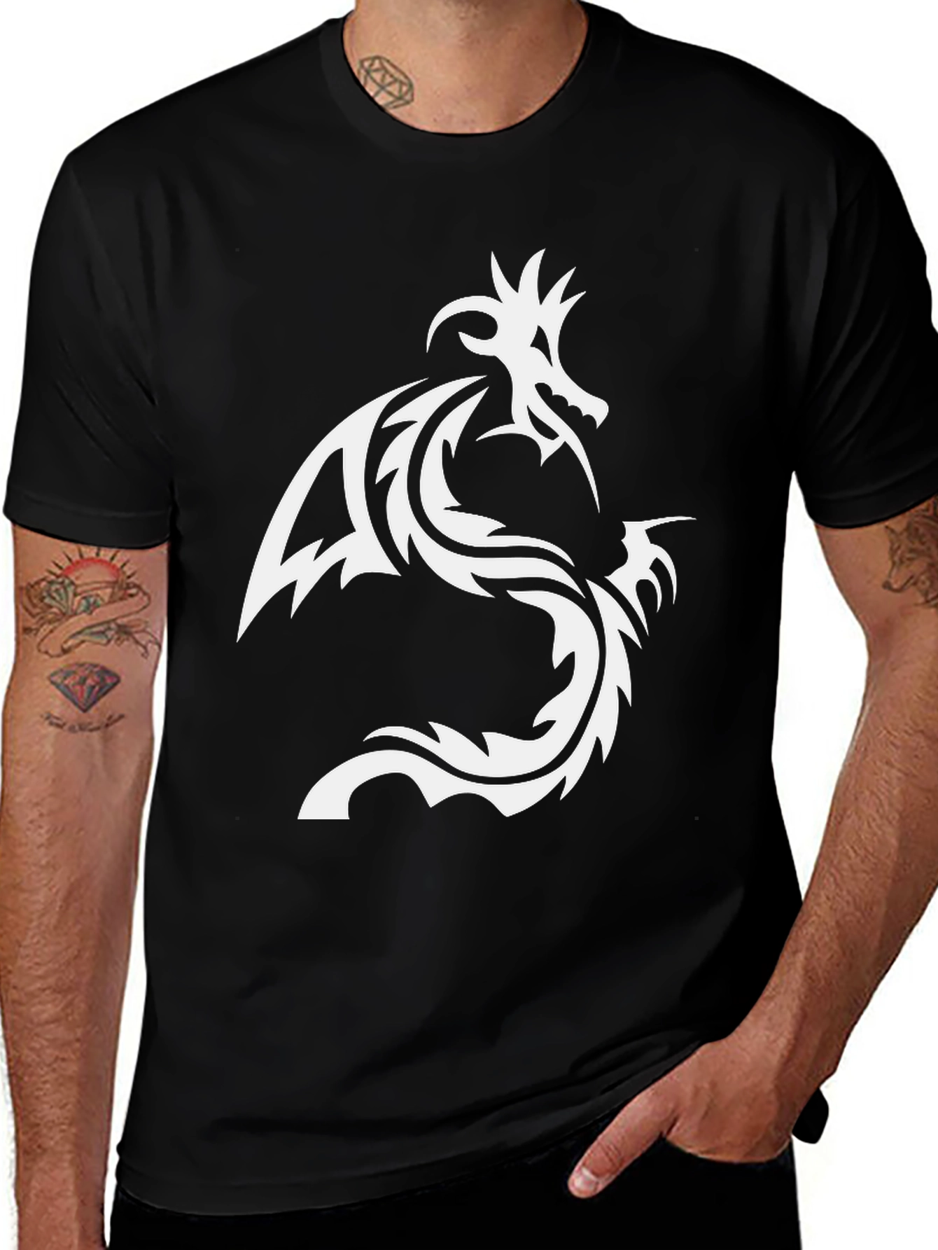 Variant 15 of Dragon Graphic Black T-Shirt