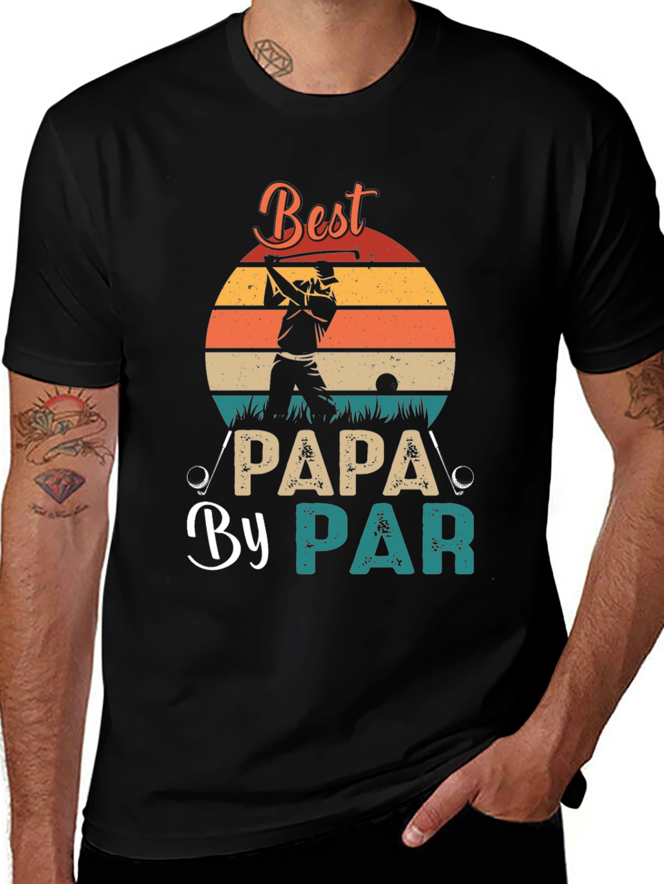 Variant 8 of Best Papa By Par Golf T-Shirt, Dad Gift