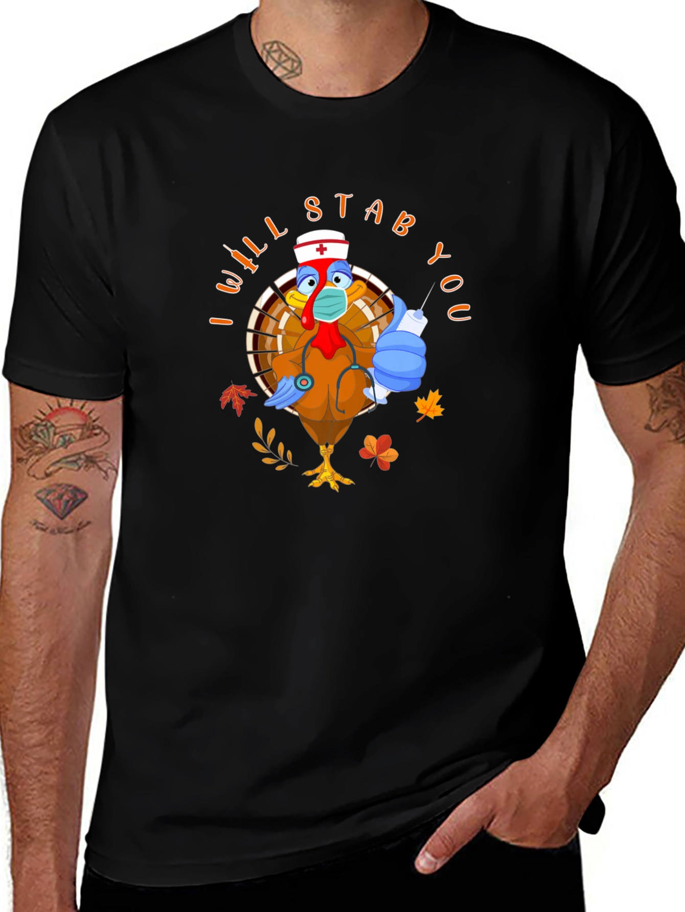 Variant 16 of Humorous Thanksgiving Nurse Turkey T-Shirt