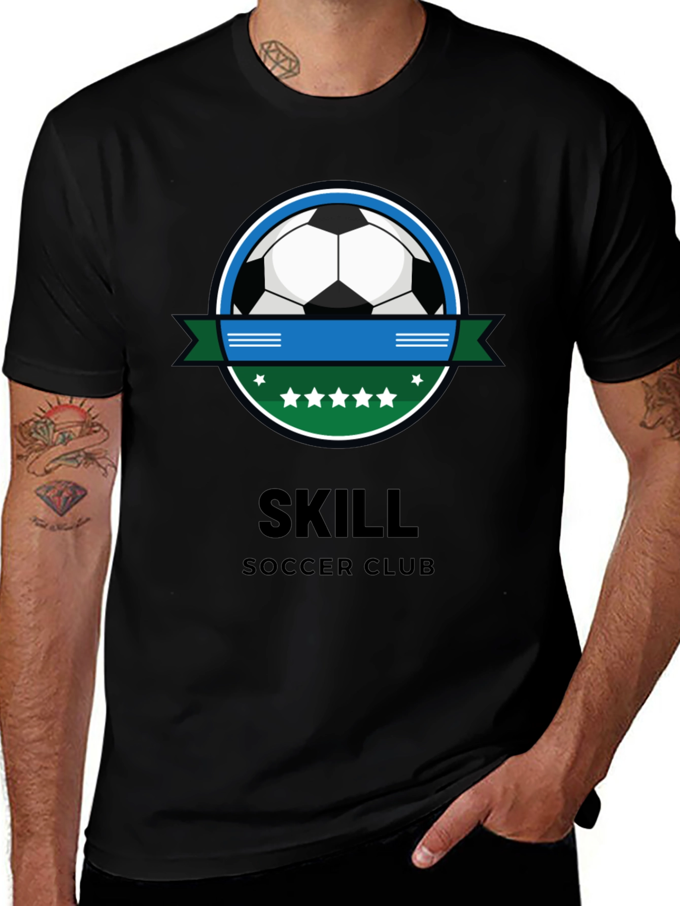 Variant 8 of Skill Soccer Club T-Shirt - Black