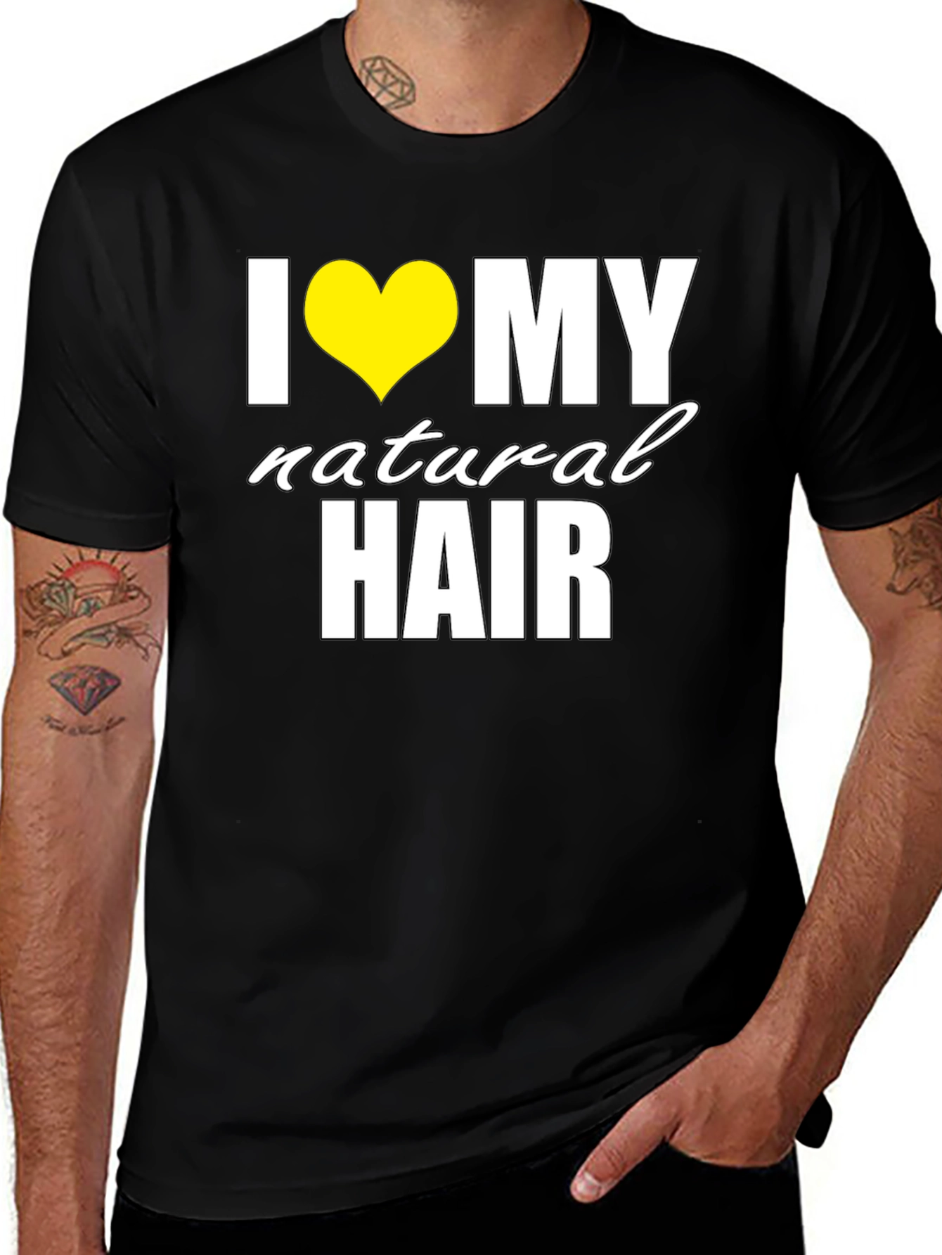 I Love My Natural Hair Black T-Shirt