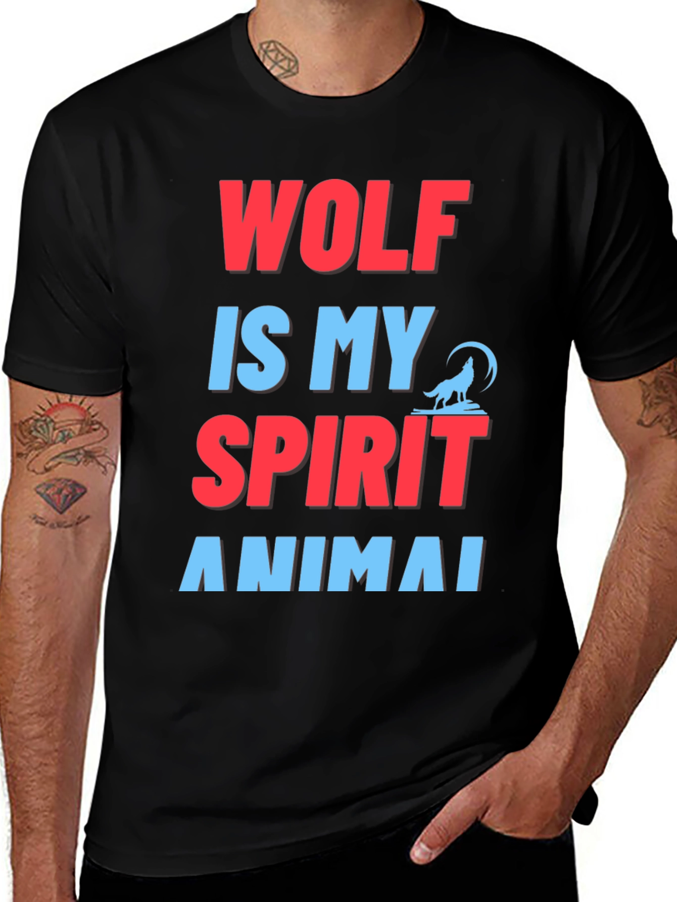 Variant 9 of Wolf Is My Spirit Animal Graphic T-Shirt