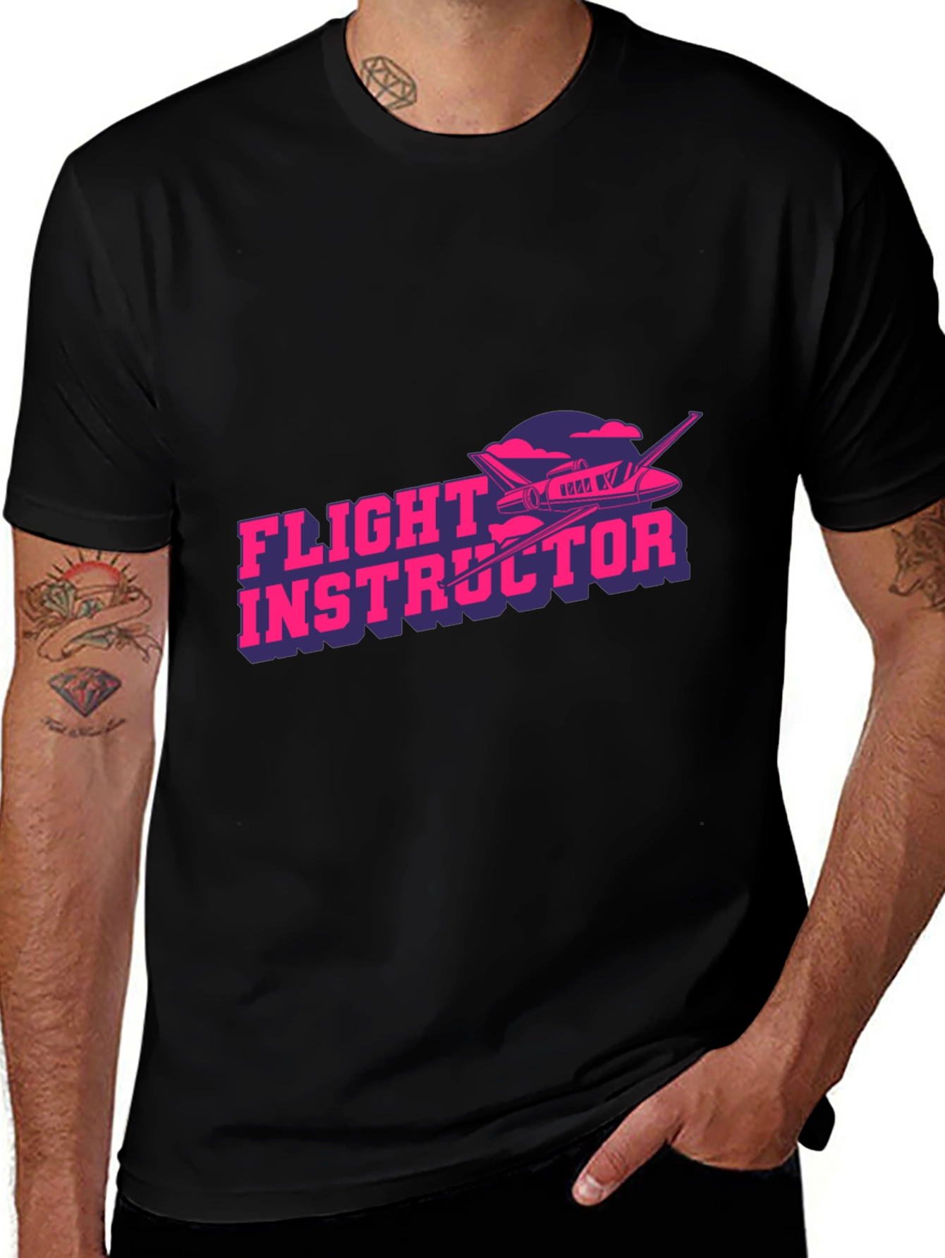 Variant 15 of Flight Instructor Graphic T-Shirt - Pilot Aviation Tee