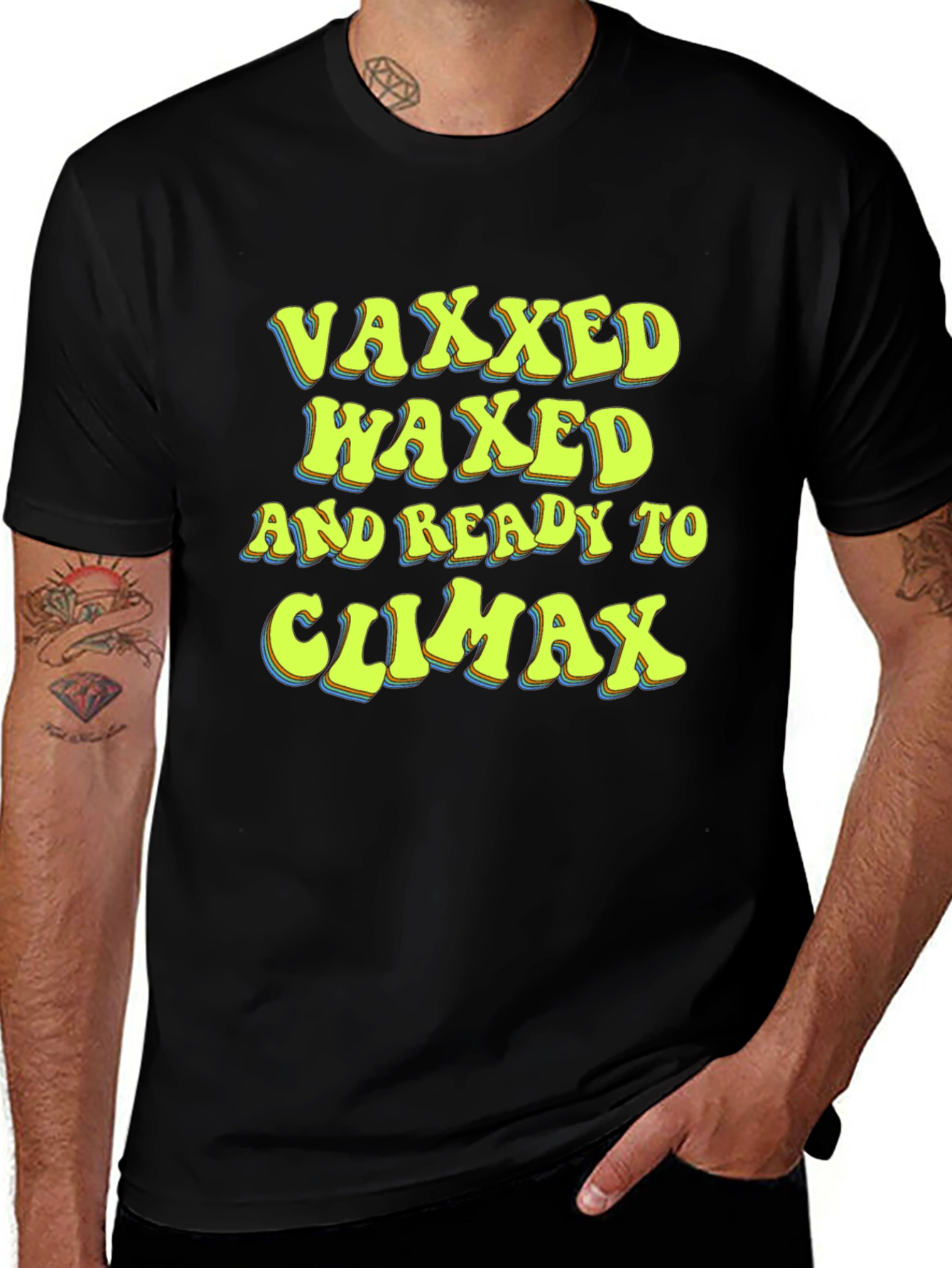 Variant 2 of Vaxxed Waxed and Ready T-Shirt Funny Graphic Tee