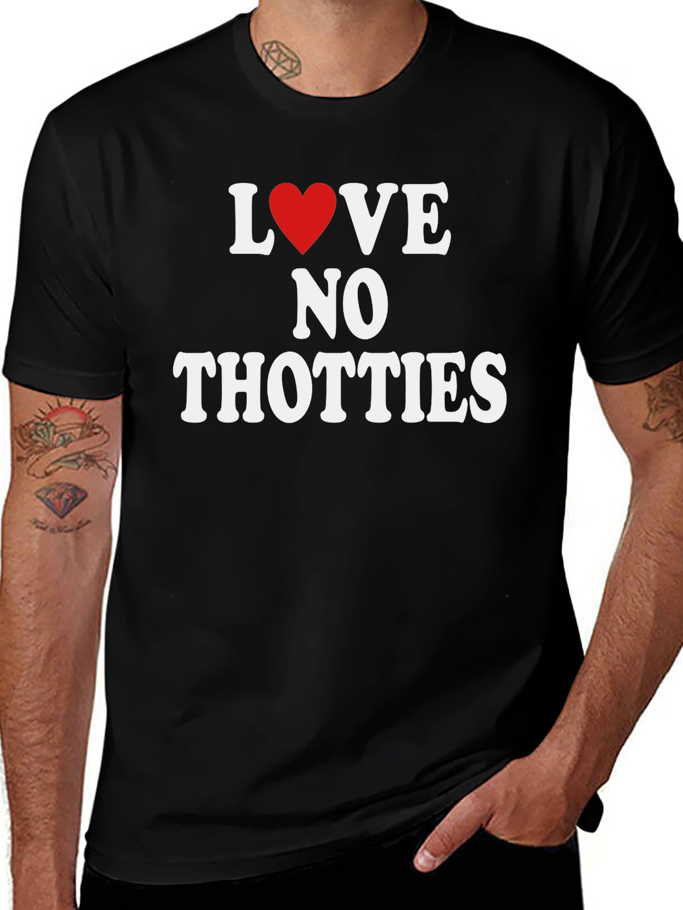 Variant 20 of Love No Thotties Graphic T-Shirt - Anti-Trendy Tee