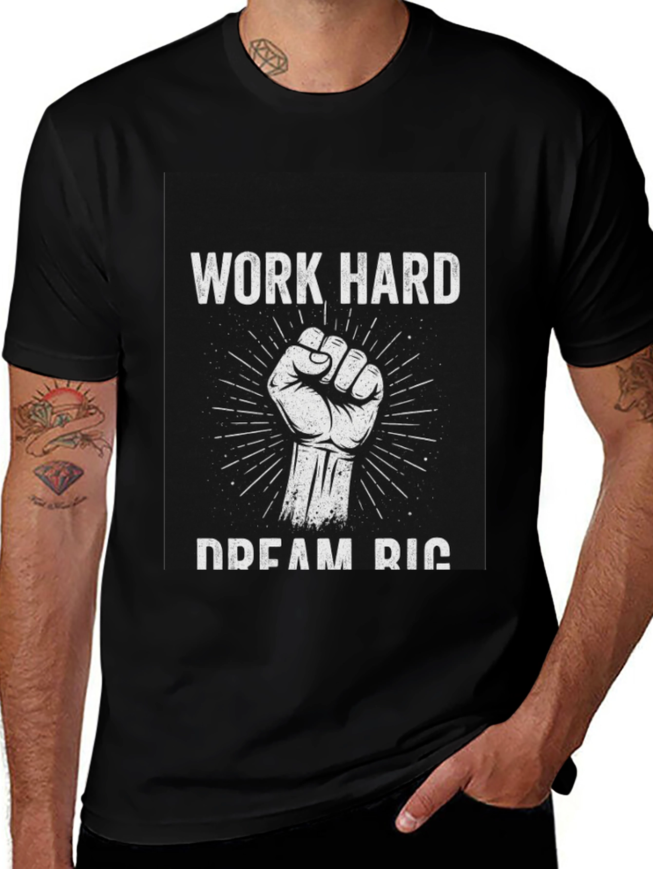 Variant 10 of Work Hard Dream Big Graphic Tee