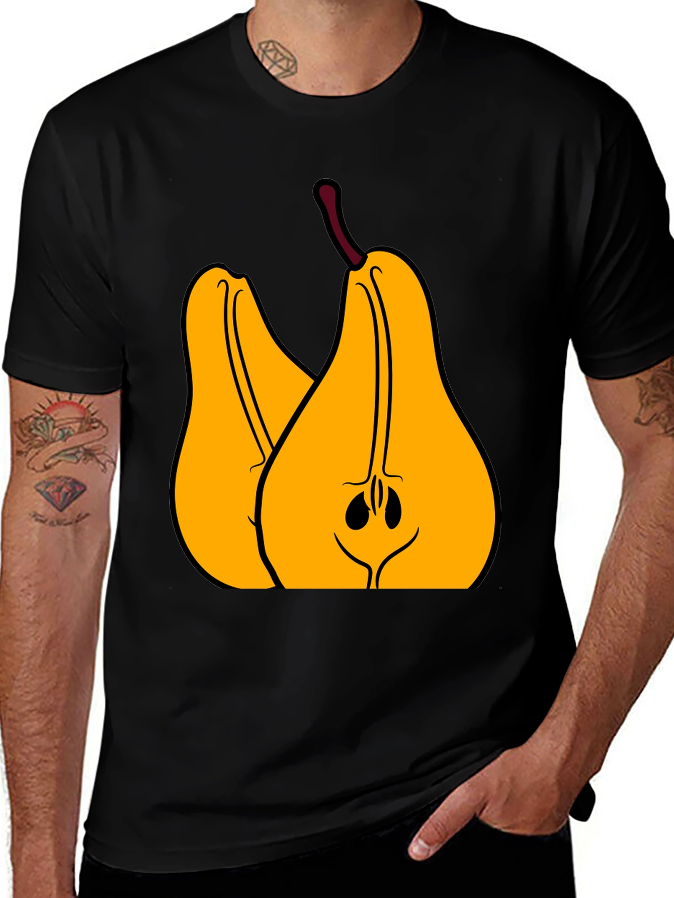 Variant 30 of Pears Graphic Tee - Fruit Lover's Apparel