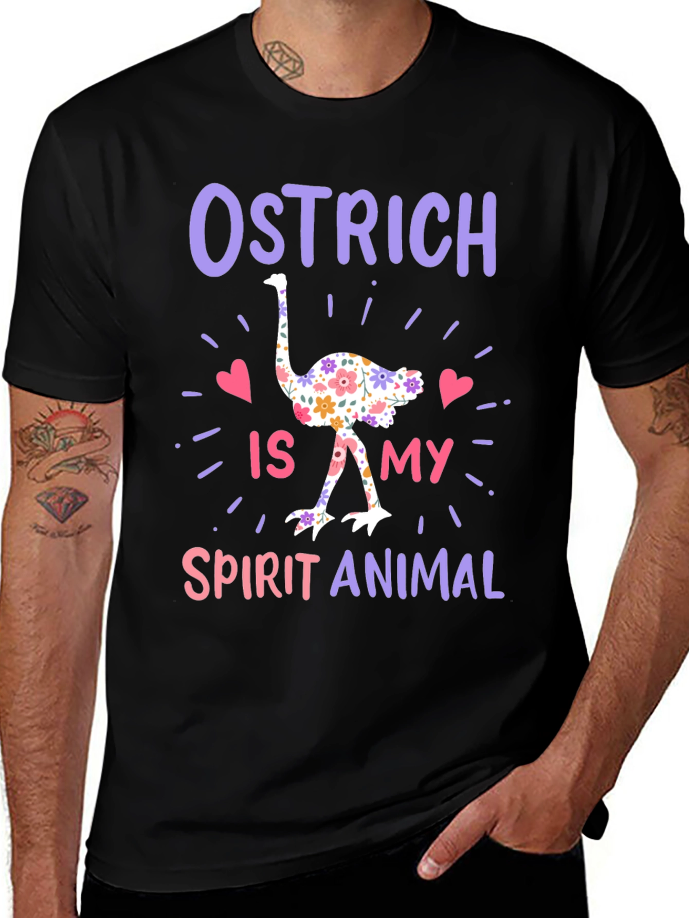 Variant 3 of Ostrich Spirit Animal T-Shirt