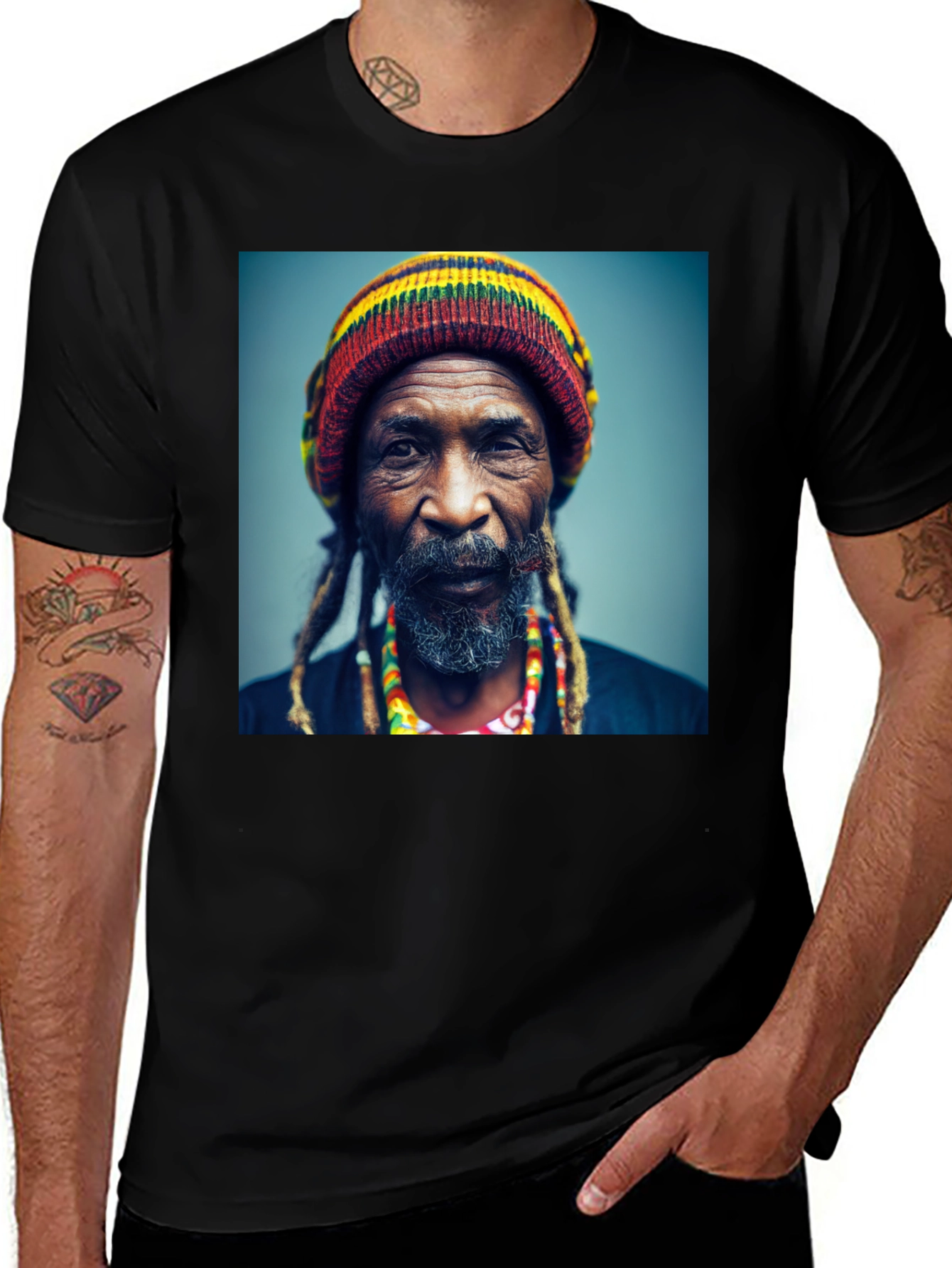 Rasta Man Graphic Tee - Cool Reggae Style
