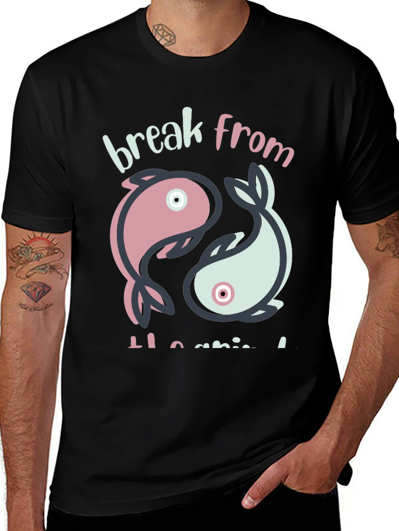 Break from Tradition Black Graphic Tee