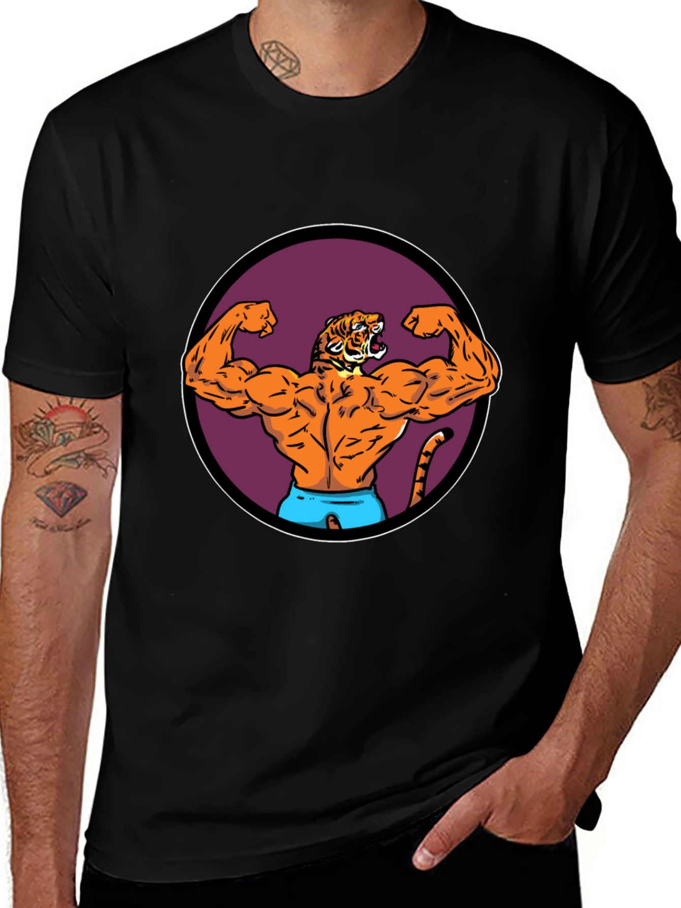 Variant 26 of Muscle Tiger Graphic Tee