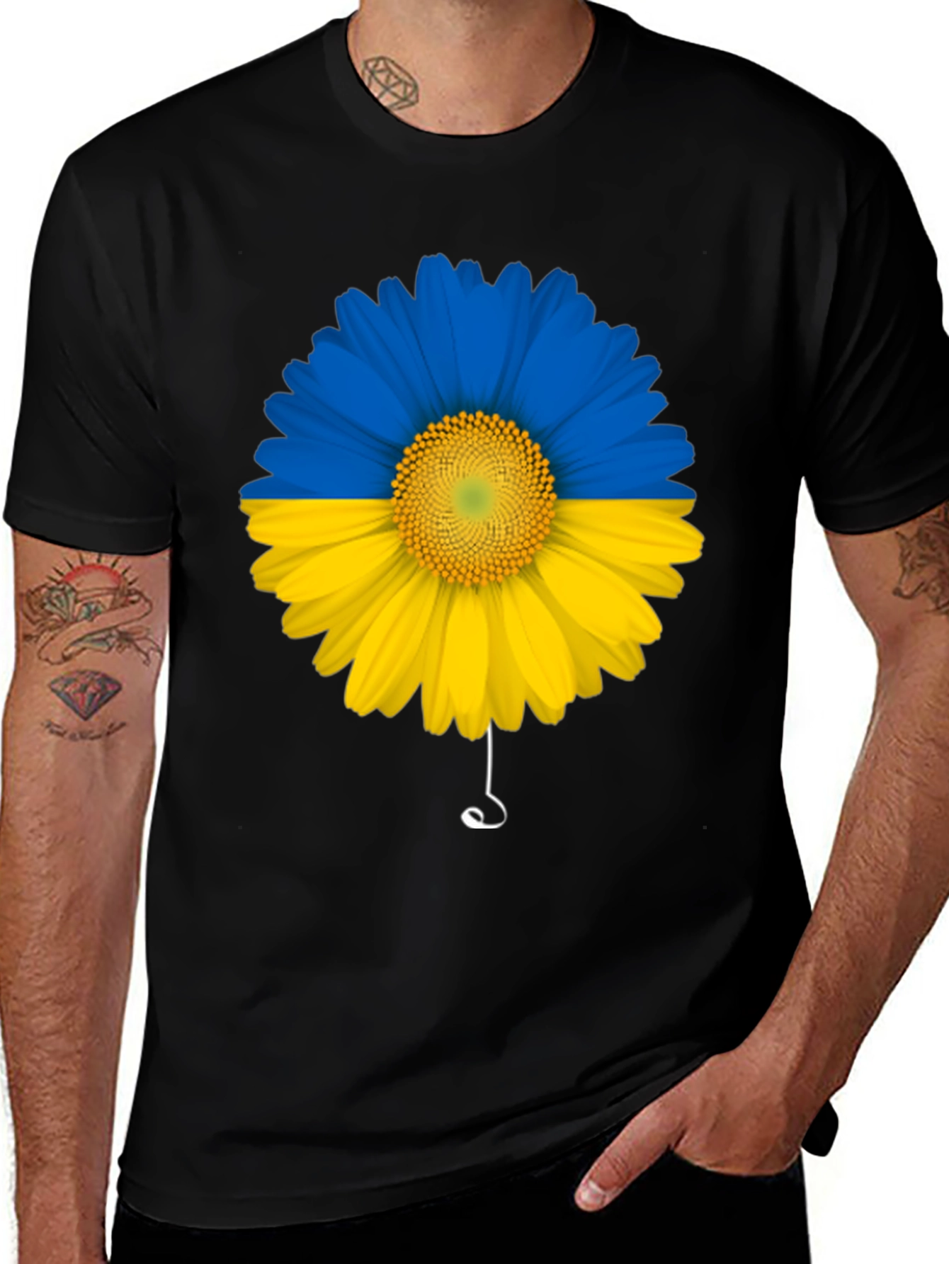 Variant 14 of Ukraine Flag Sunflower T-Shirt