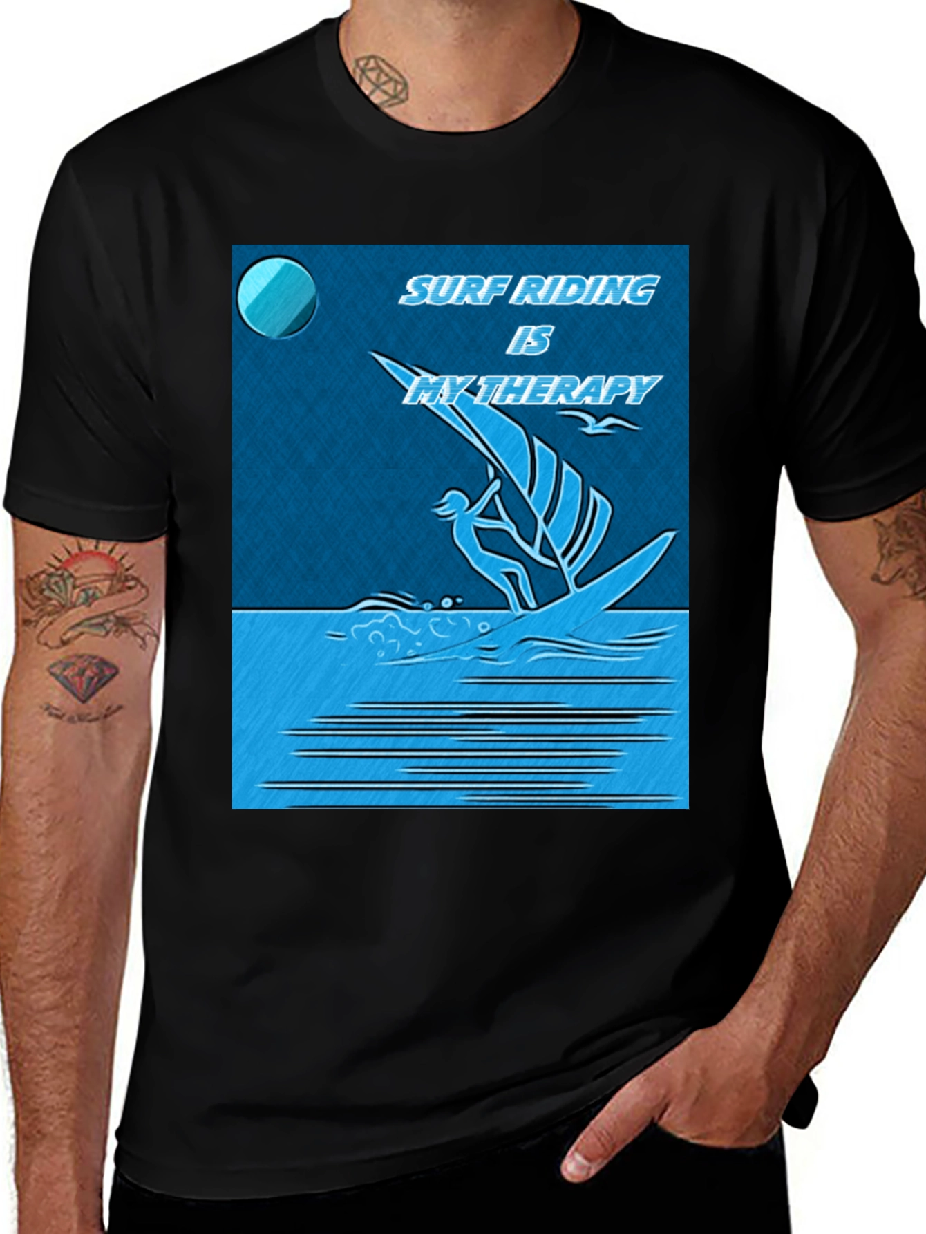 Variant 19 of Surf Riding Is My Therapy T-Shirt