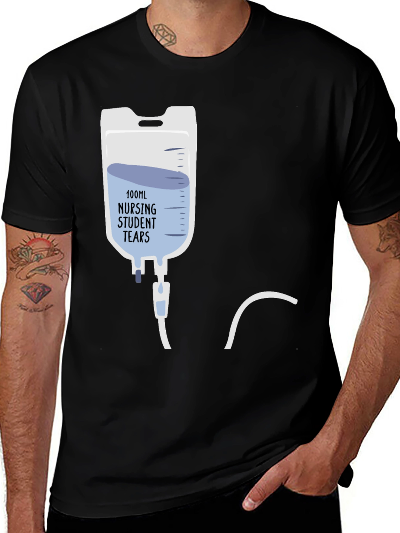Variant 17 of Nursing Student Tears T-Shirt - Humor Tee