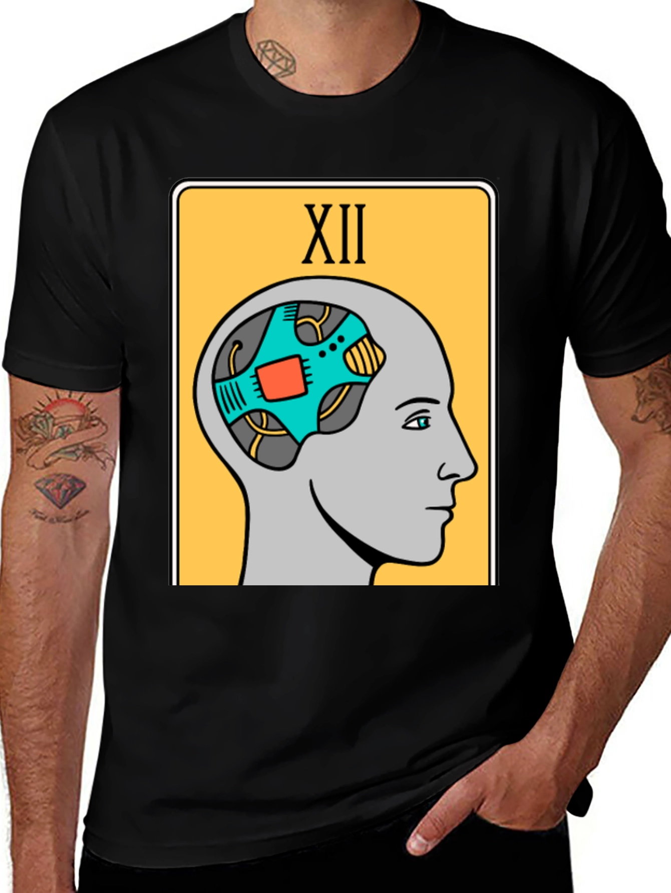 Variant 11 of Robotic Mind Tarot Card Graphic T-Shirt
