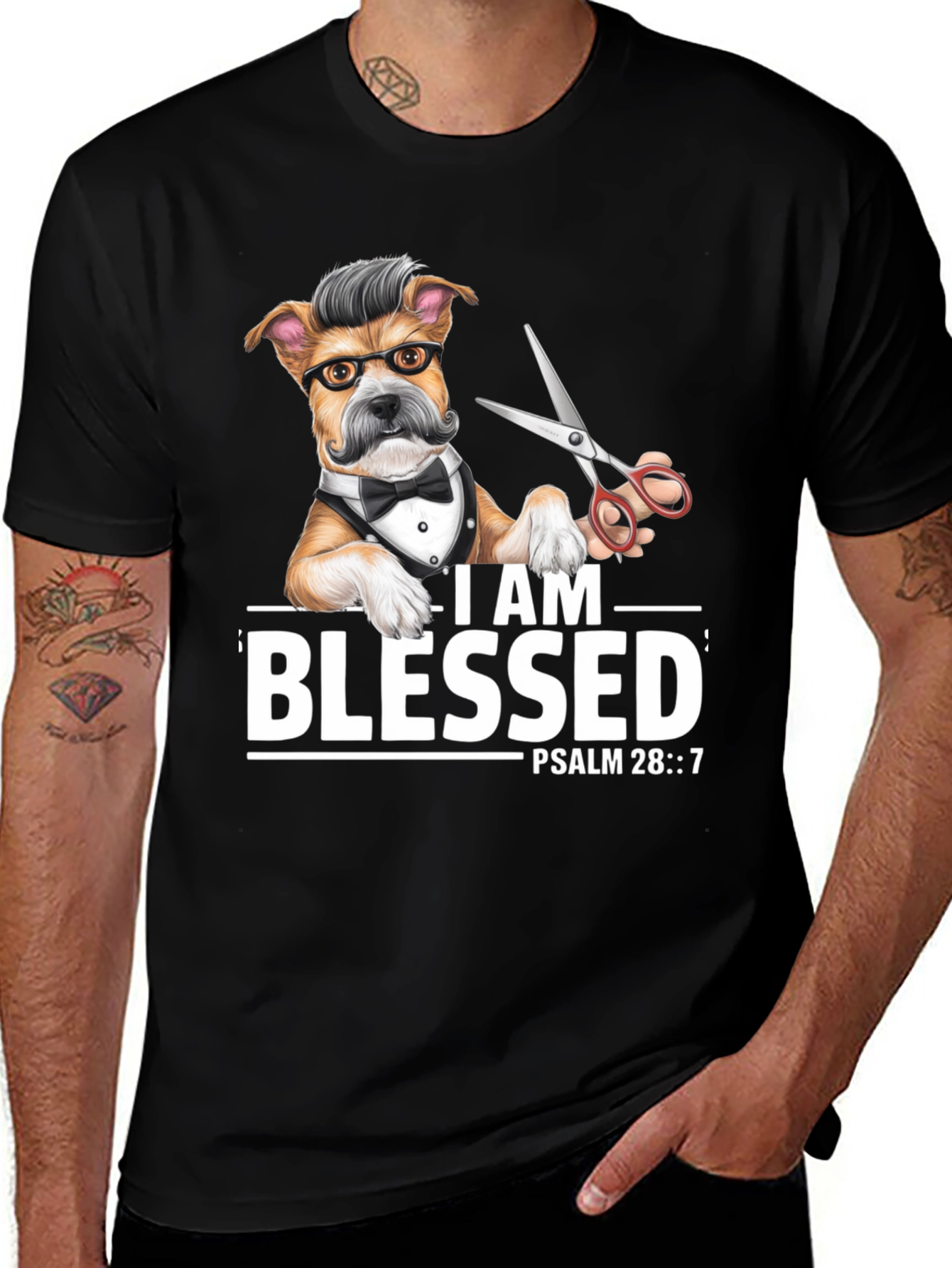 Variant 14 of Blessed Barber Dog T-Shirt