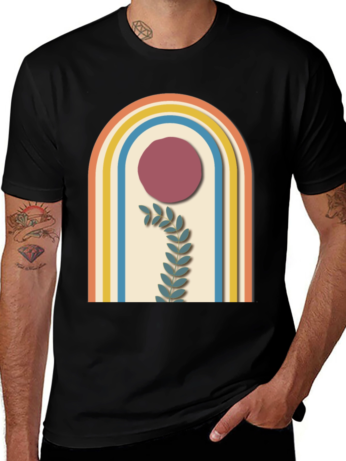 Retro Arch Graphic Tee - Stylish Casual Comfort