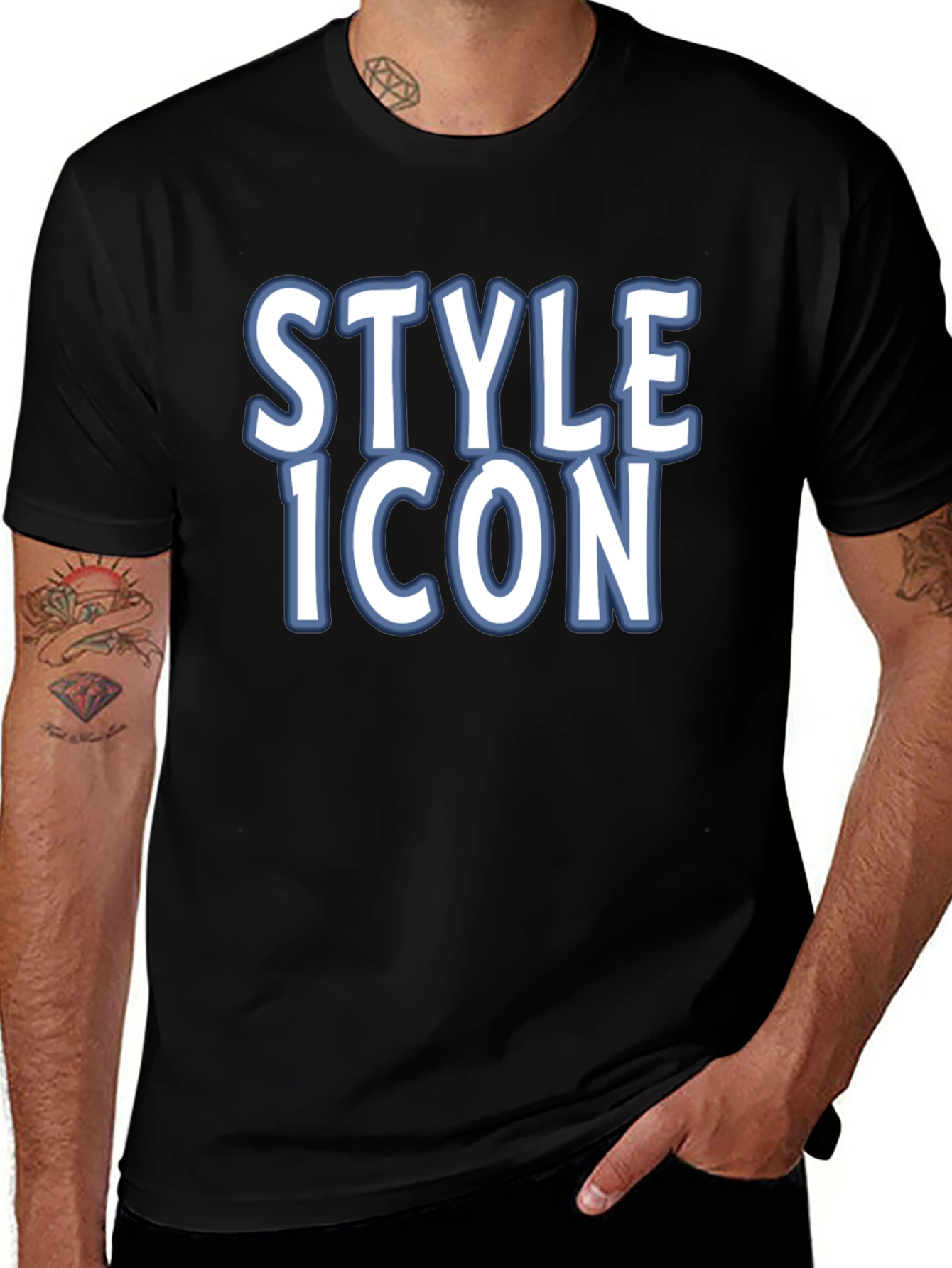 Variant 21 of Style Icon Graphic Tee - Black