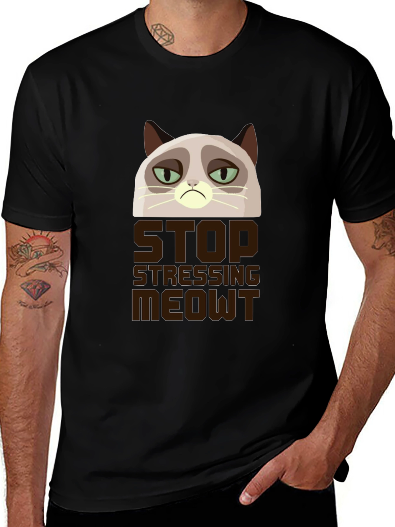 Variant 28 of Grumpy Cat Stop Stressing Meowt T-Shirt