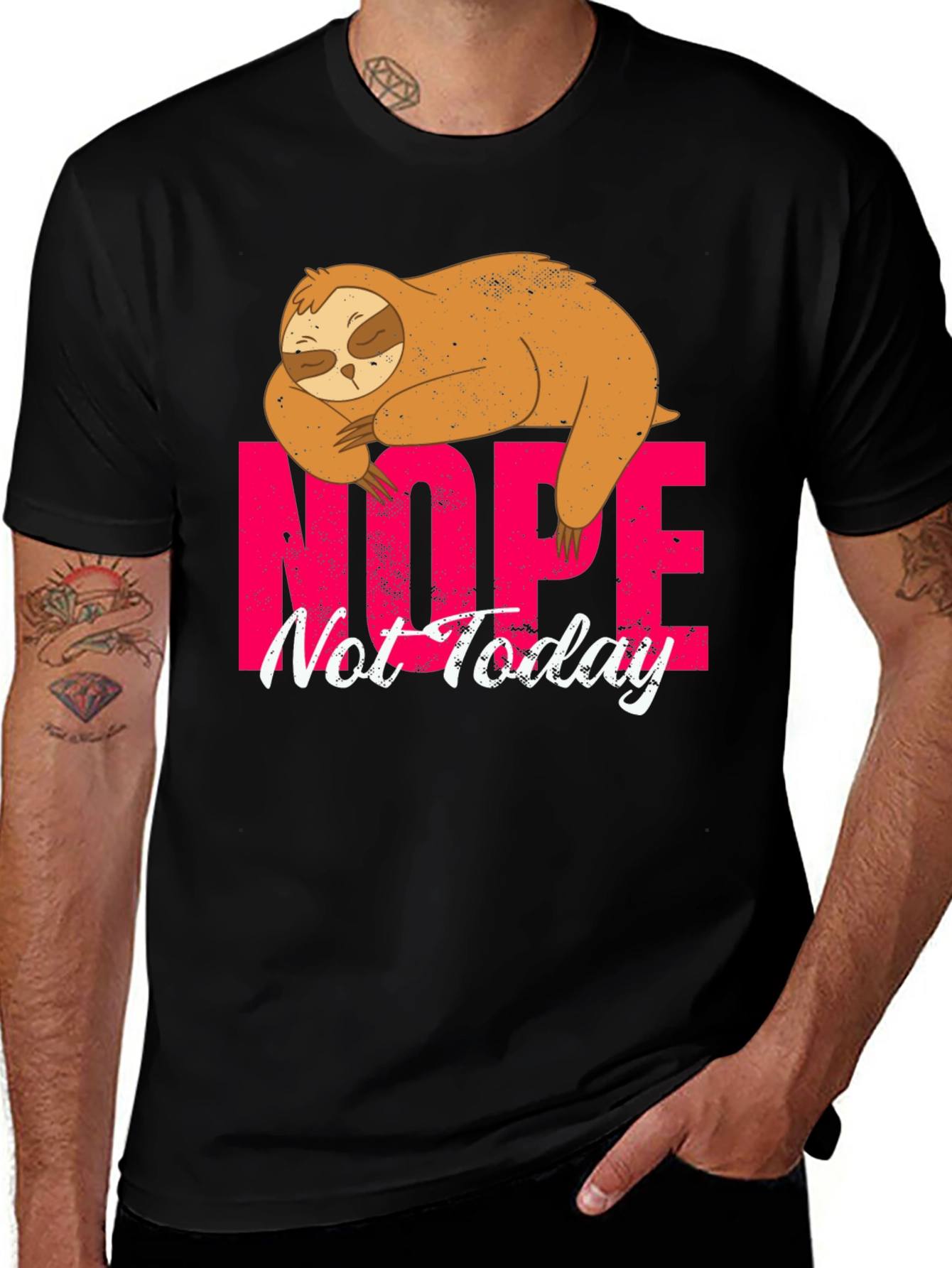 Variant 7 of Nope Not Today Sloth Graphic Tee
