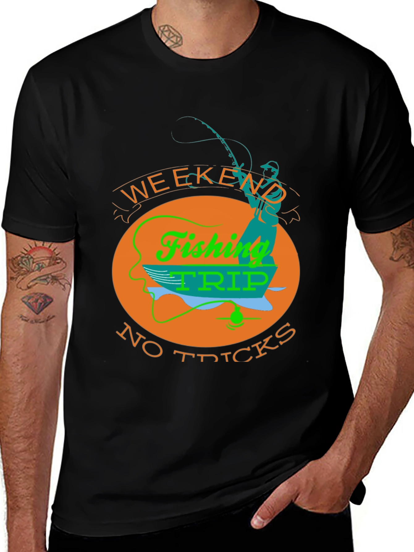 Variant 23 of Weekend Fishing Trip T-Shirt - No Tricks