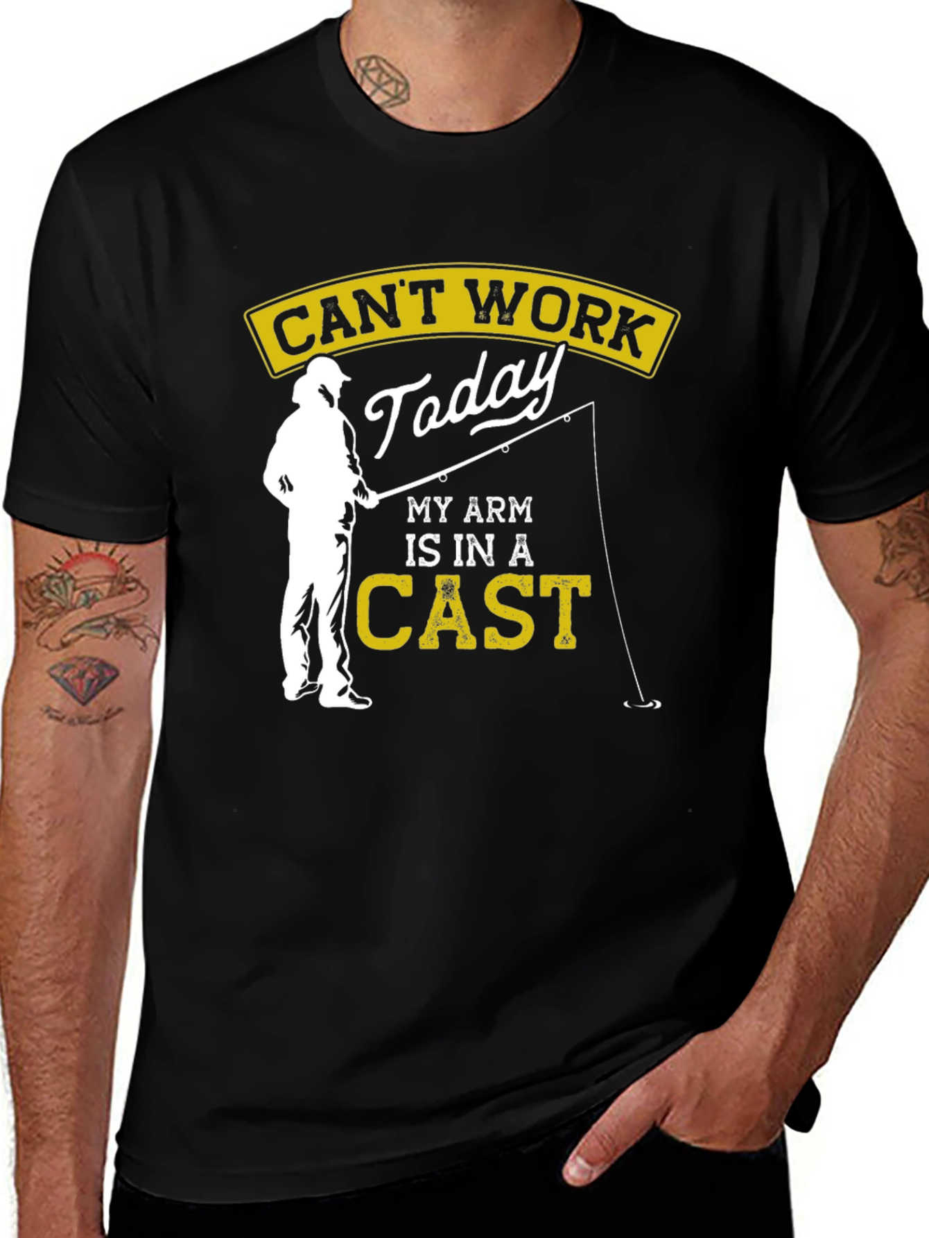 Variant 6 of Funny Fishing T-Shirt - Can't Work Today
