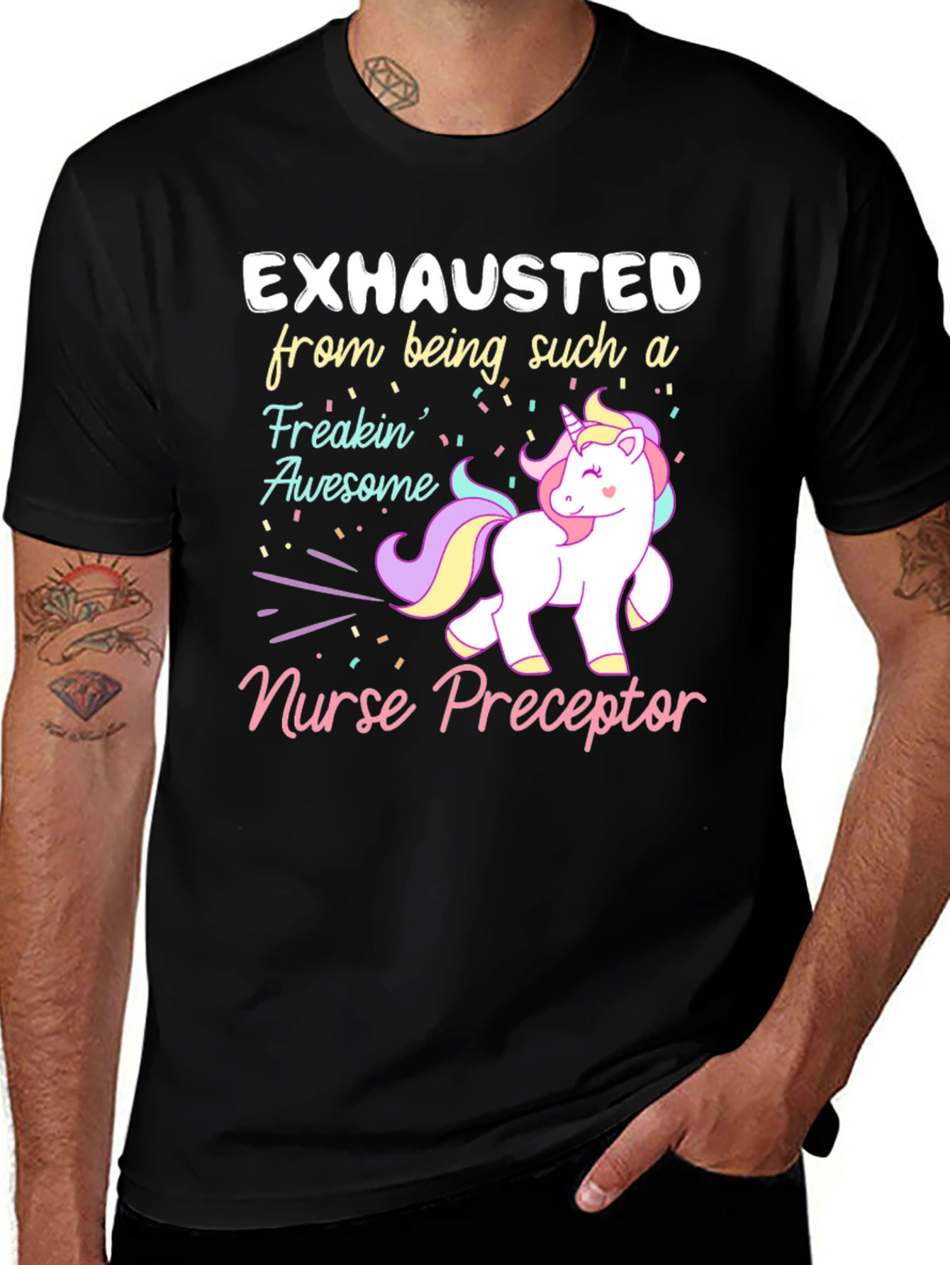 Variant 23 of Nurse Preceptor Unicorn Graphic Tee