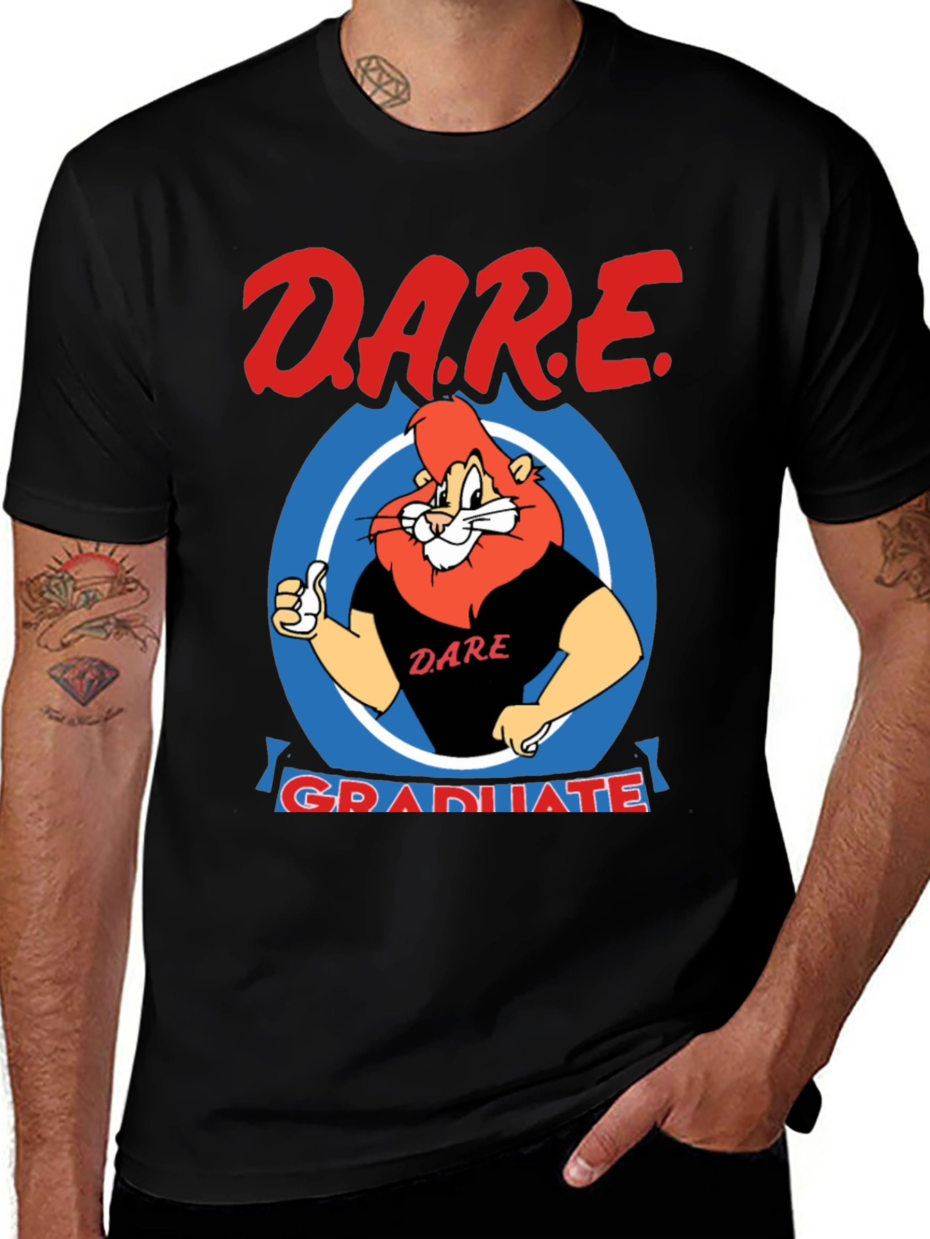 Variant 9 of DARE Graduate Lion Black T-Shirt