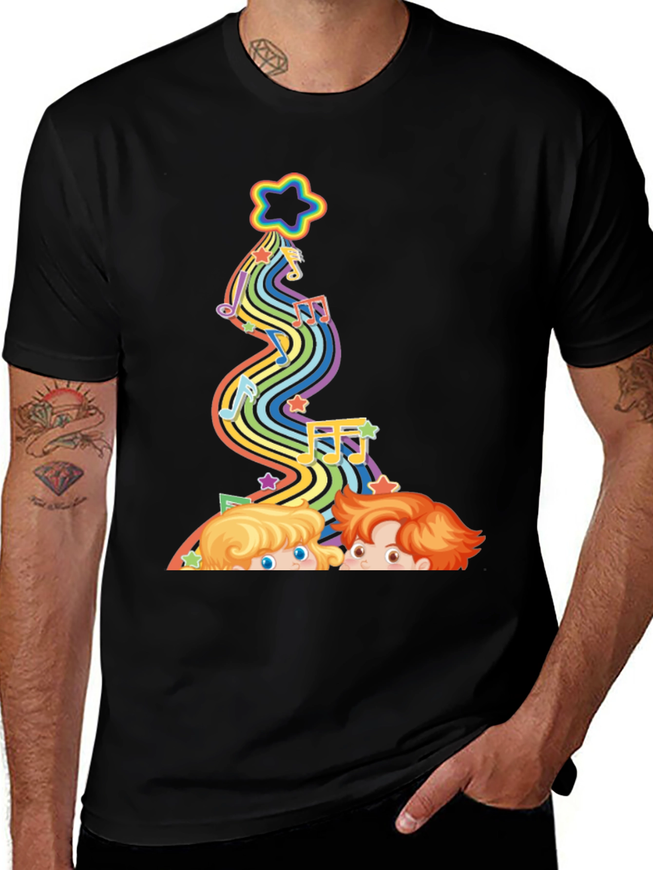 Variant 23 of Rainbow Music Kids T-Shirt