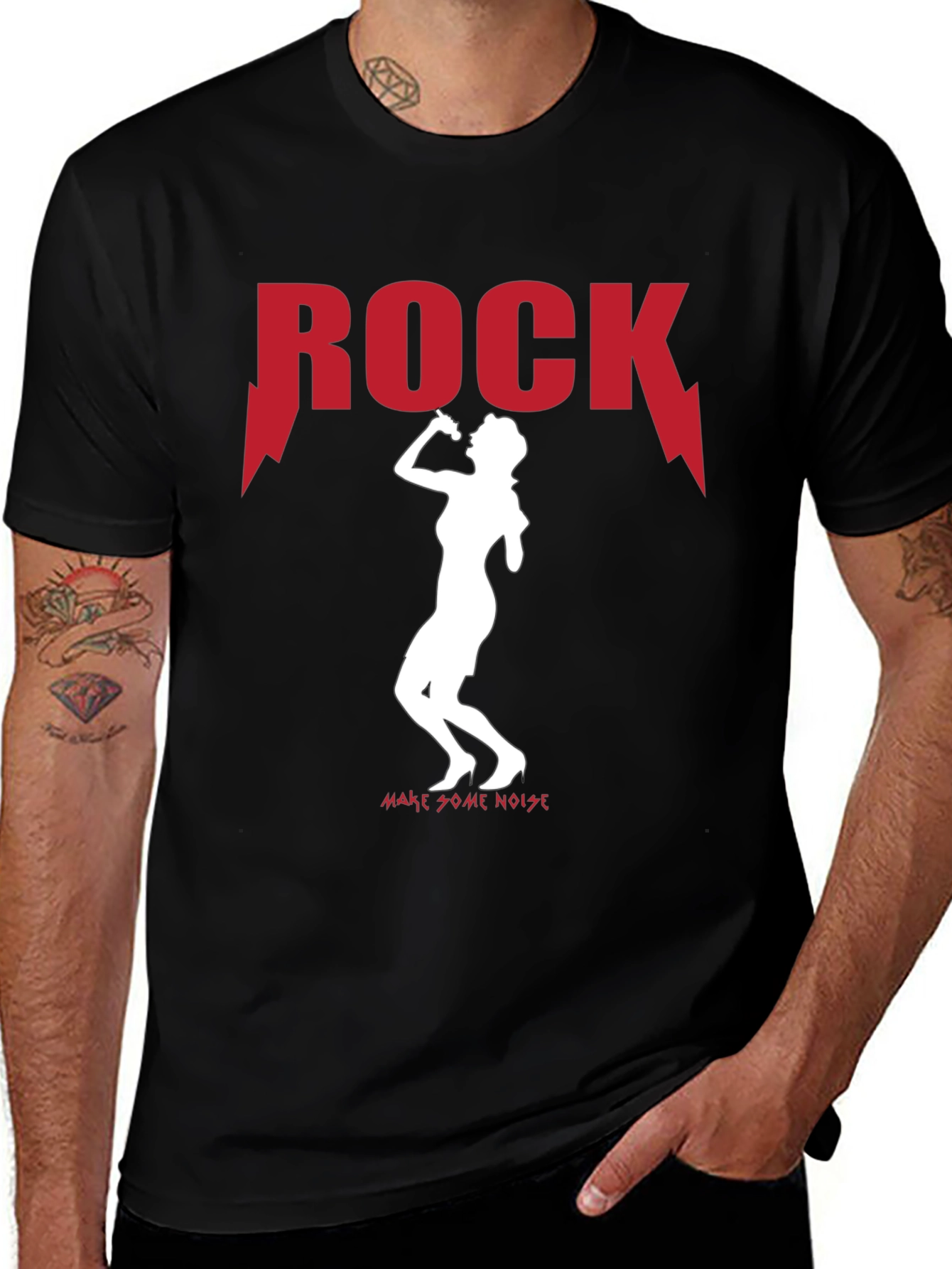 Variant 30 of Rock Graphic Black T-Shirt