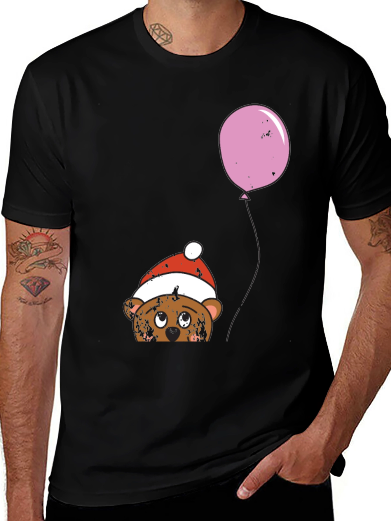 Cute Bear with Balloon Graphic Tee