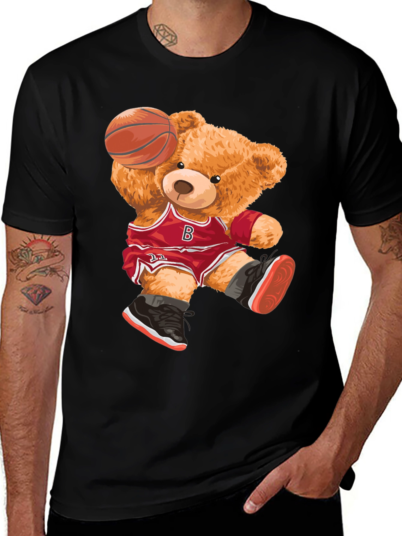 Variant 13 of Teddy Bear Basketball Graphic Tee