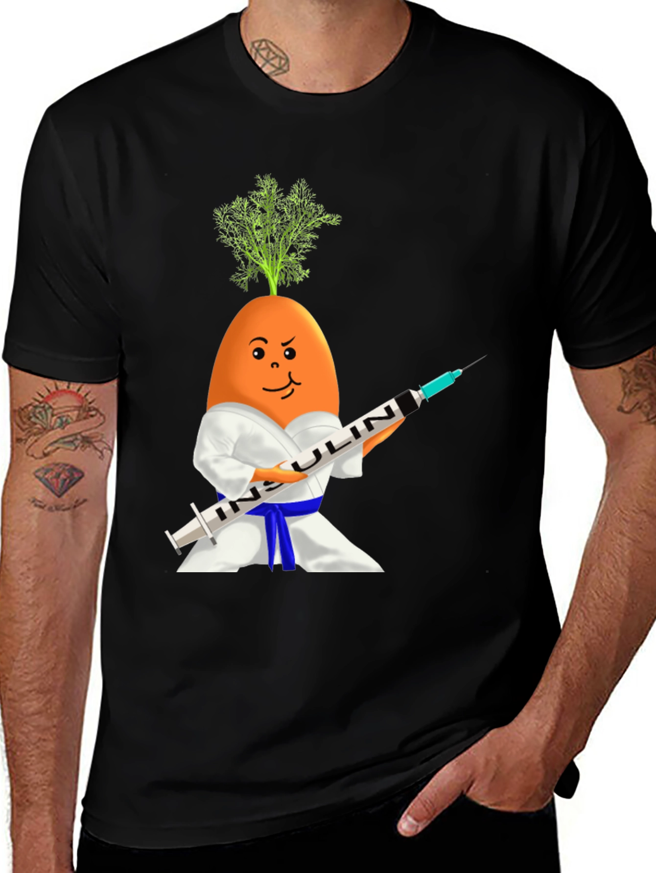 Variant 11 of Insulin Carrot Martial Arts T-Shirt