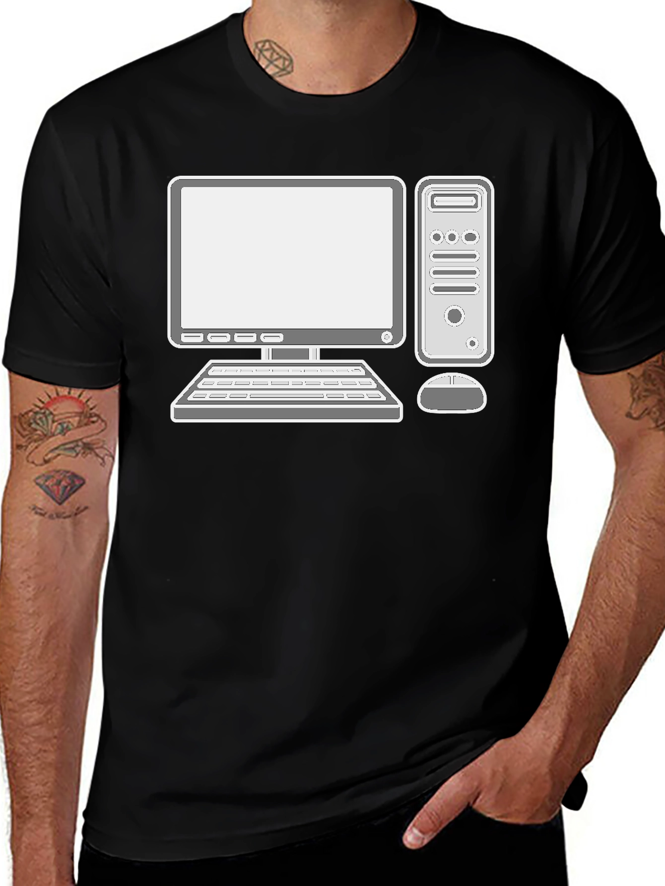 Variant 4 of Retro Computer Graphic T-Shirt