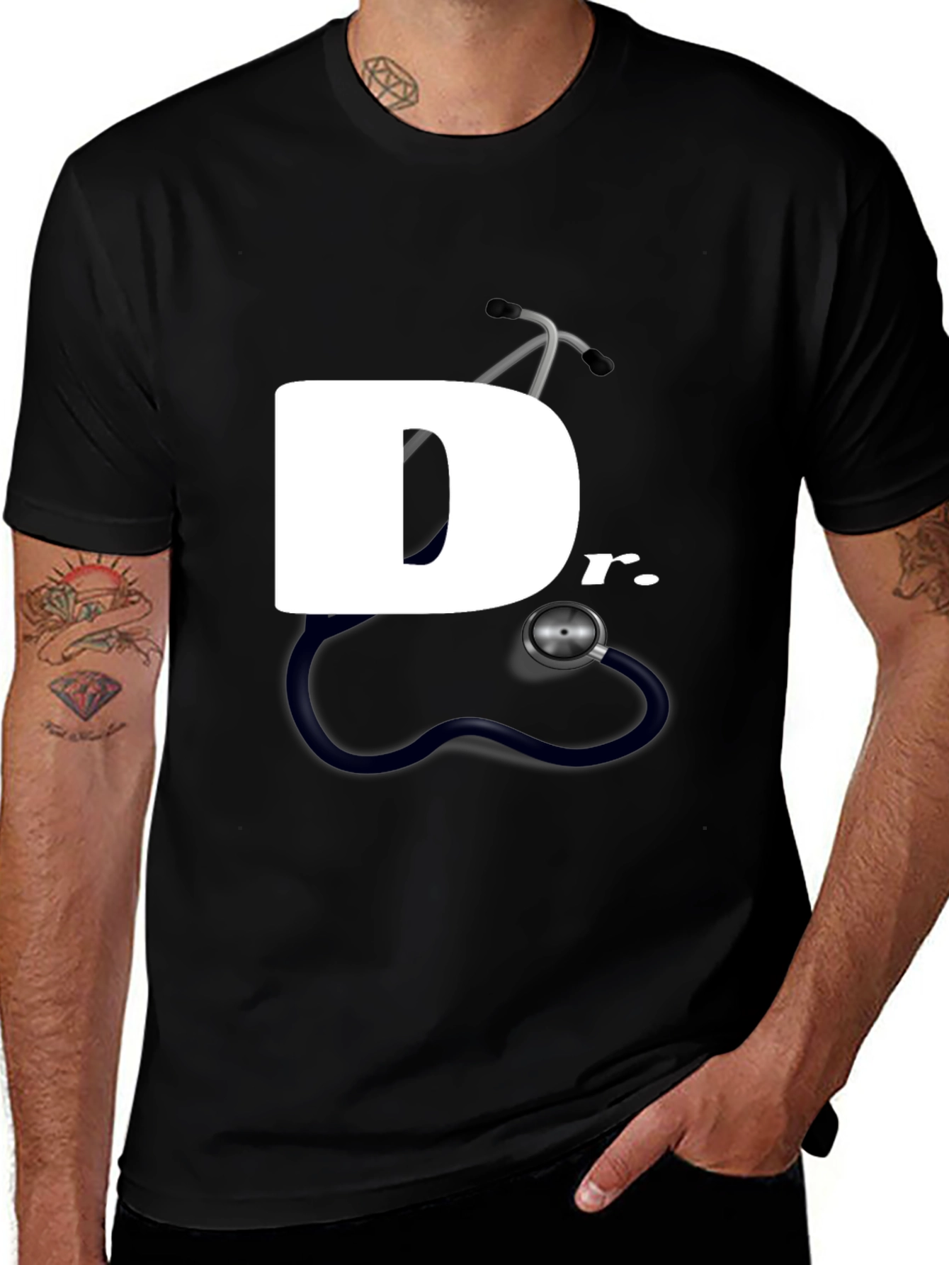 Dr. Stethoscope Graphic Tee - Medical Professional T-Shirt