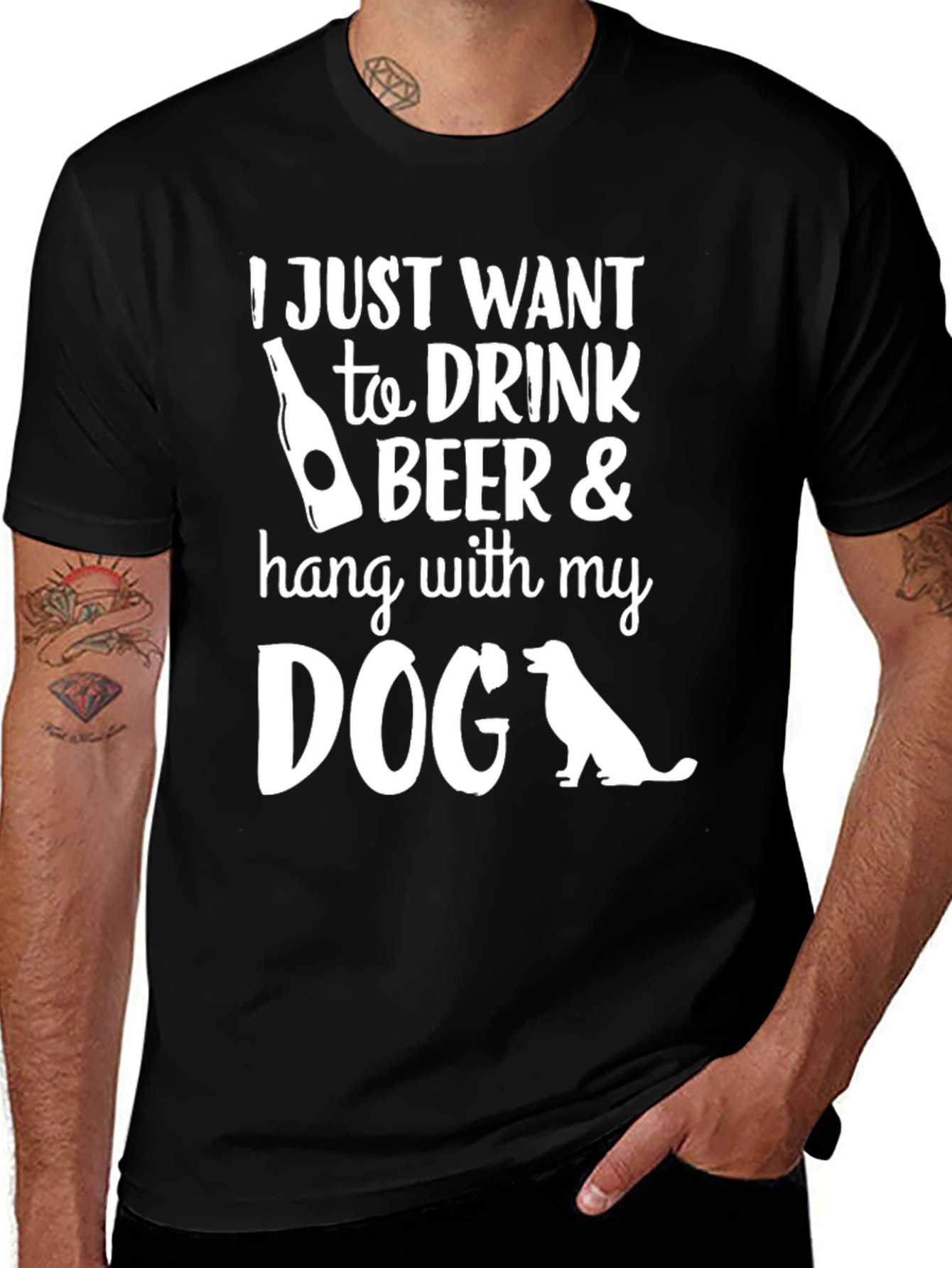 Variant 25 of Drink Beer & Hang With My Dog T-Shirt