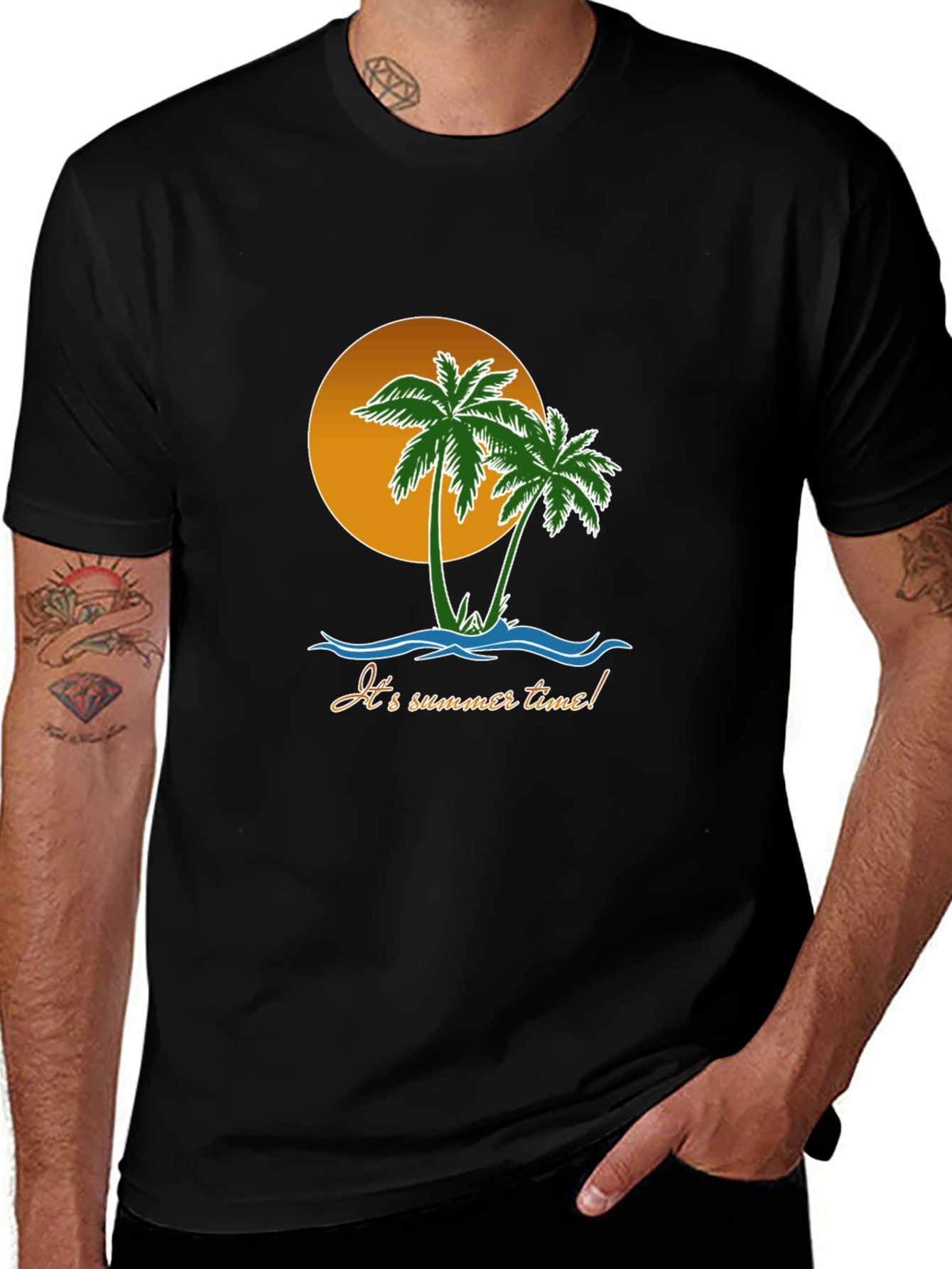 Variant 10 of Summer Time Palm Tree Graphic Tee