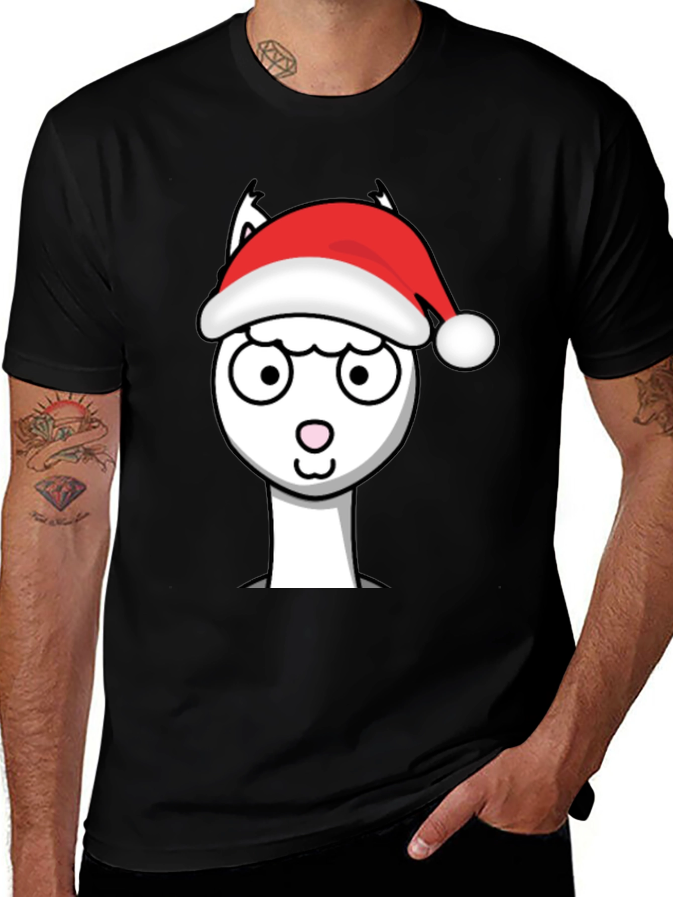 Variant 13 of Alpaca Christmas T-Shirt